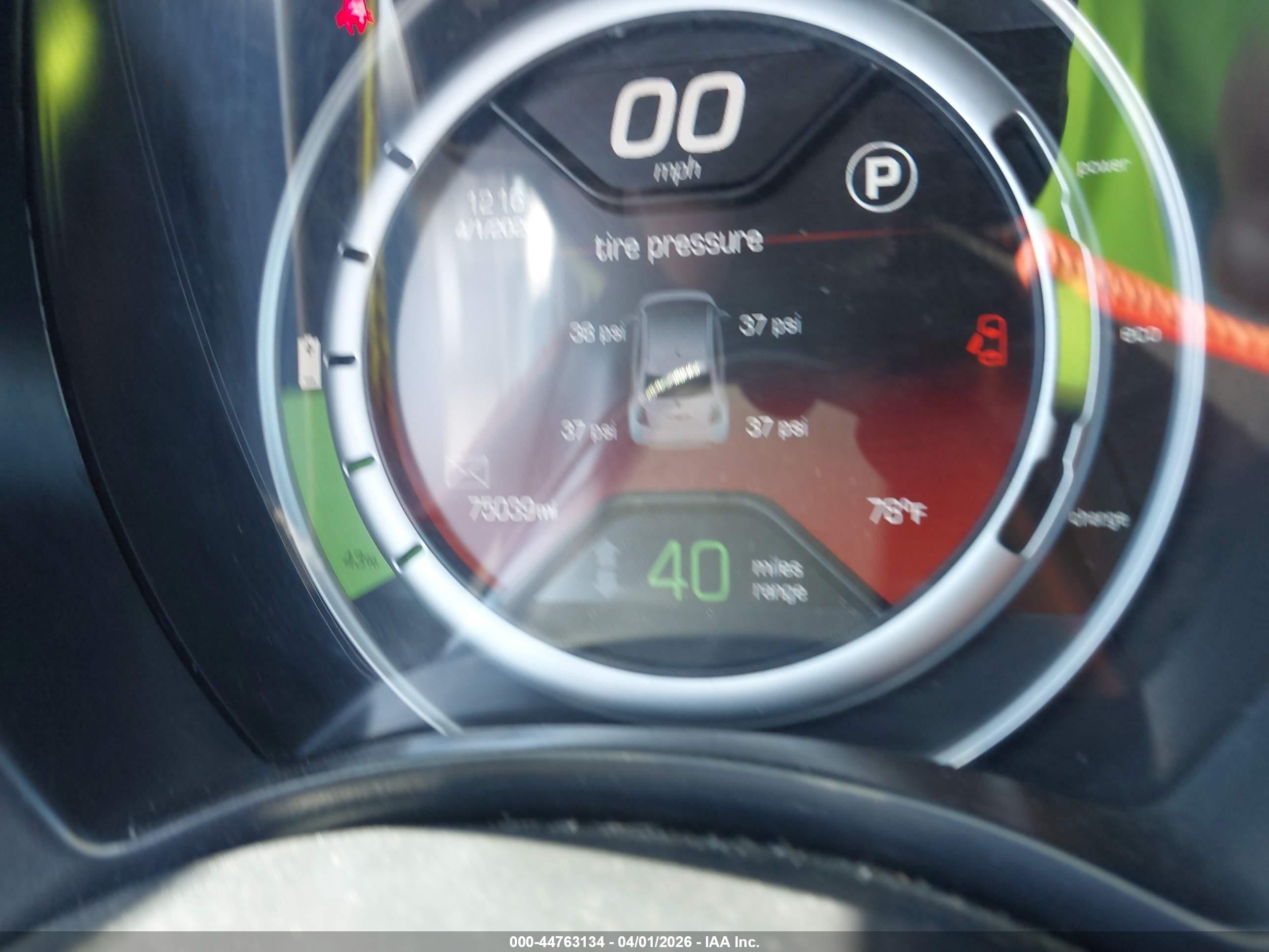 2015 Fiat 500e Battery Electric Gray vin: 3C3CFFGEXFT709695