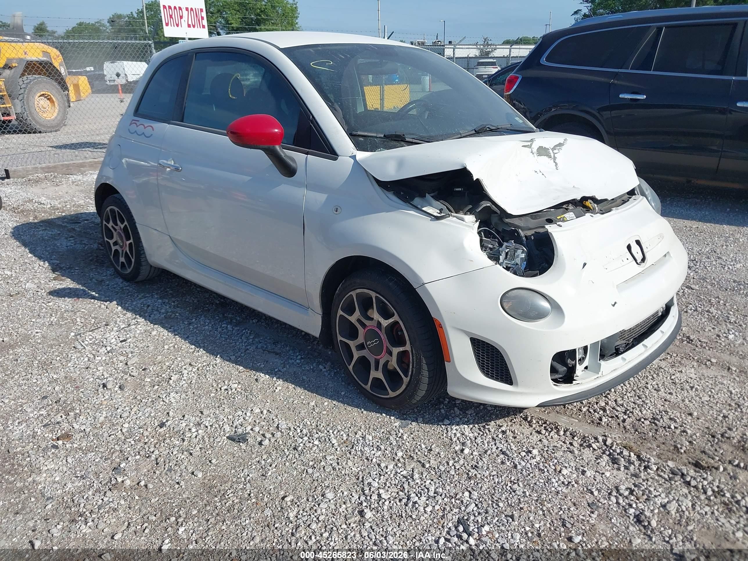 2015 Fiat 500 Turbo White vin: 3C3CFFHH0FT690129