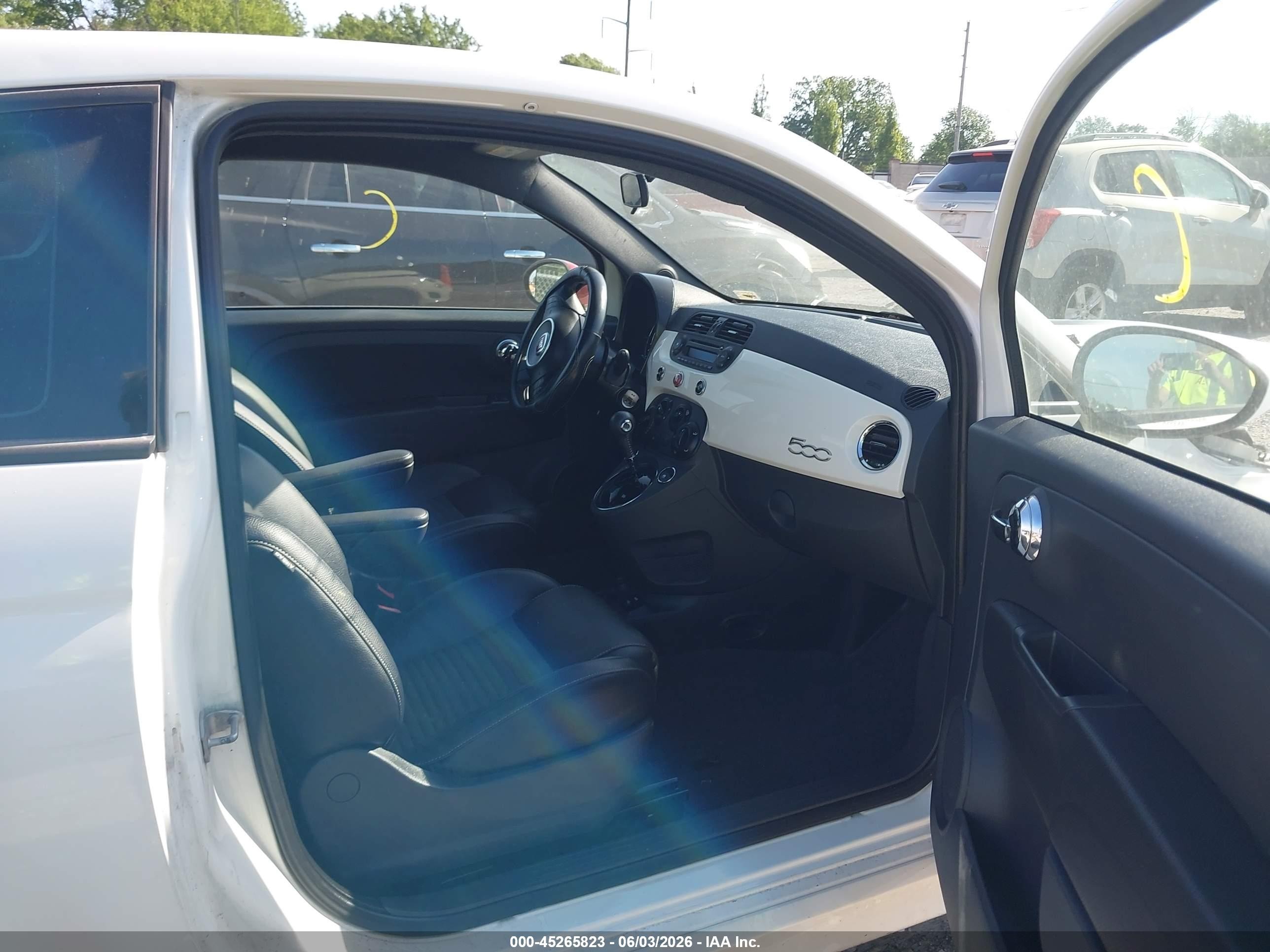 2015 Fiat 500 Turbo White vin: 3C3CFFHH0FT690129