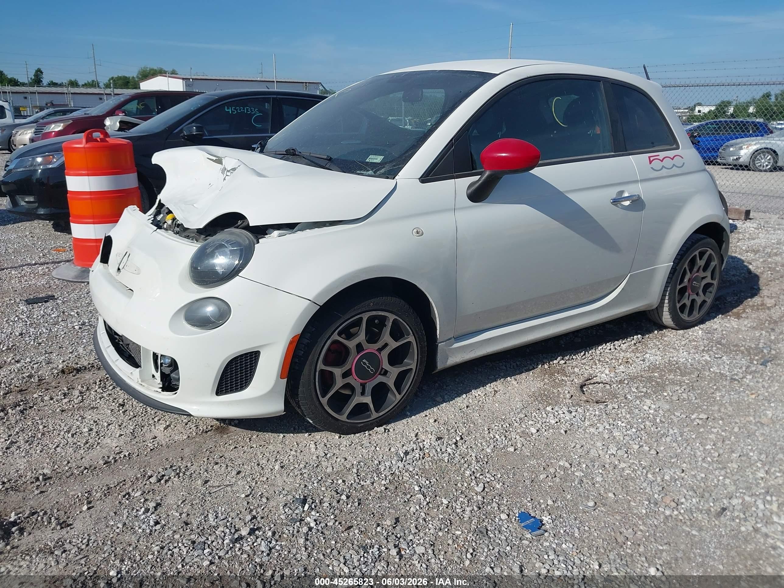 2015 Fiat 500 Turbo White vin: 3C3CFFHH0FT690129