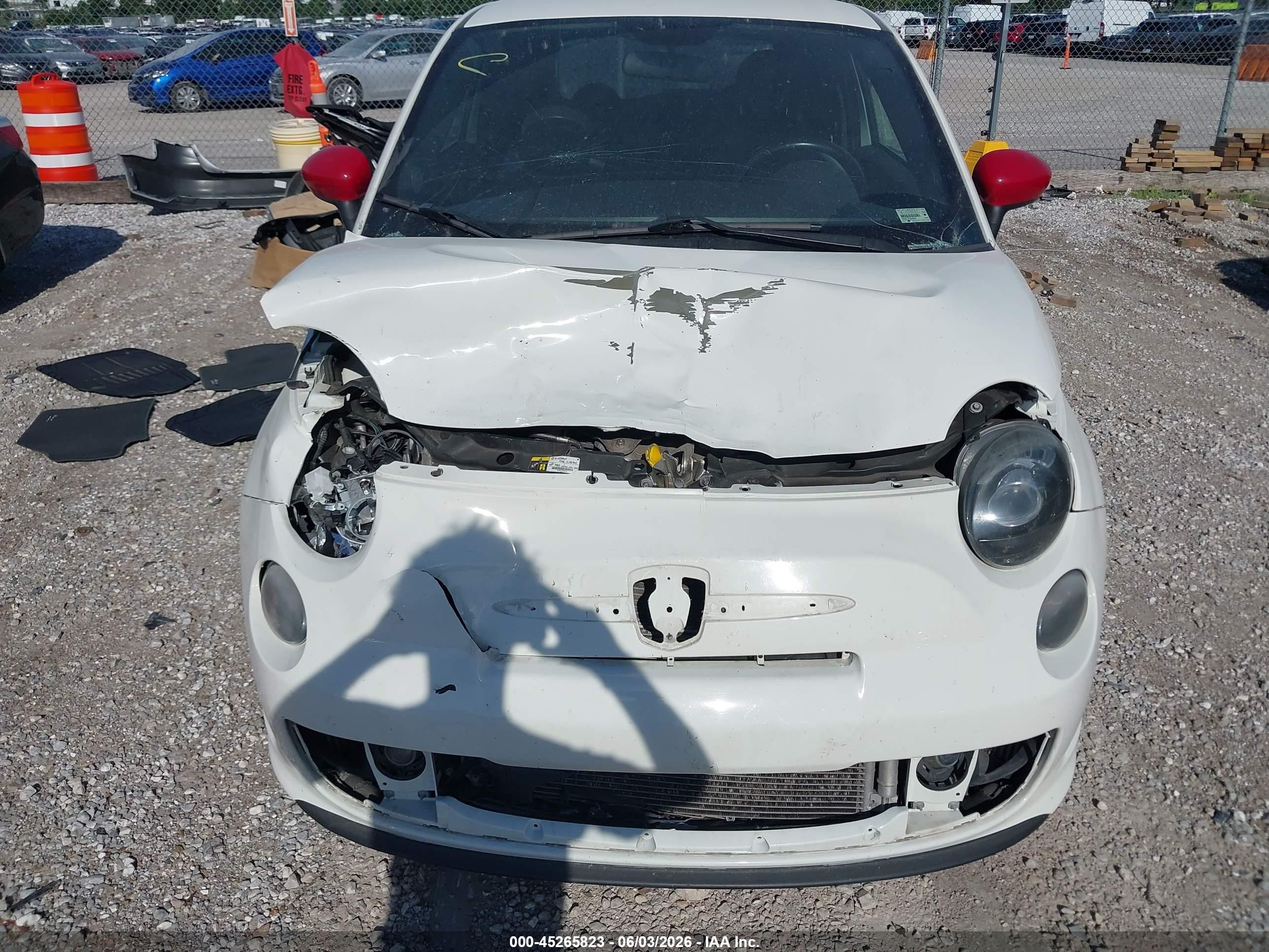 2015 Fiat 500 Turbo White vin: 3C3CFFHH0FT690129