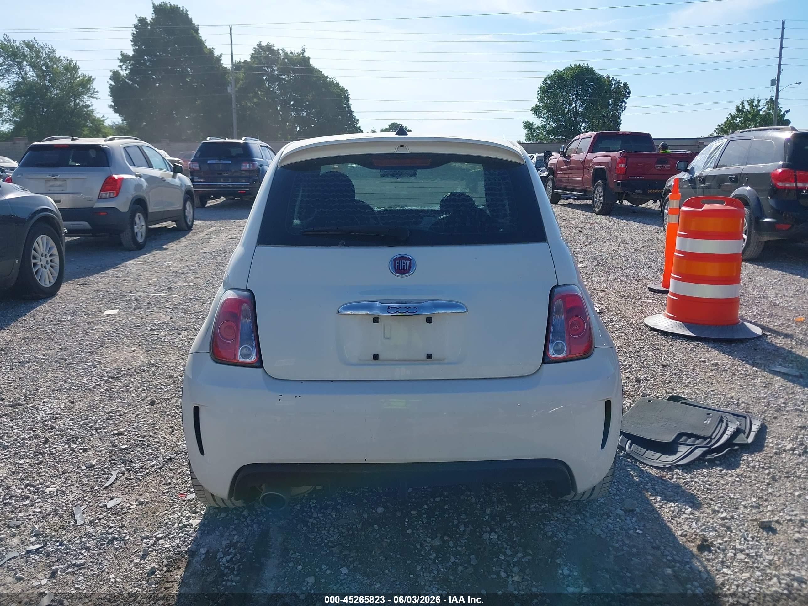 2015 Fiat 500 Turbo White vin: 3C3CFFHH0FT690129