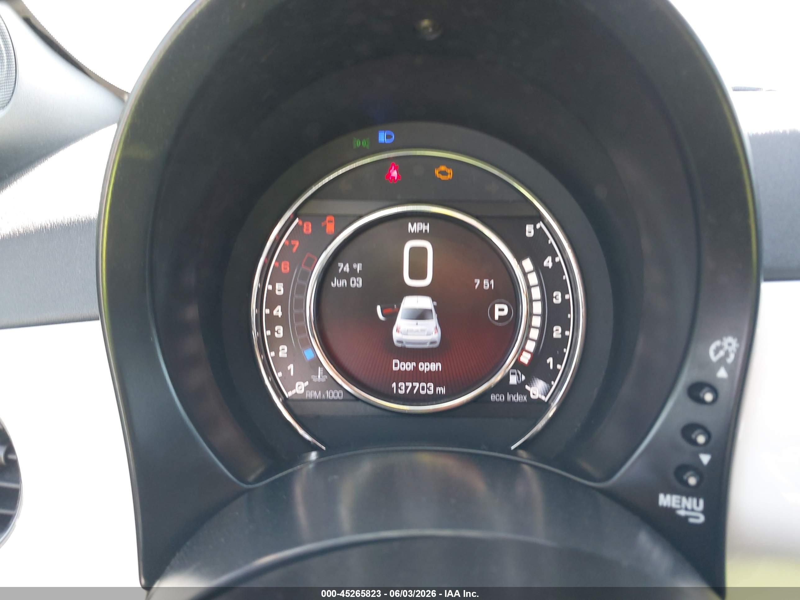 2015 Fiat 500 Turbo White vin: 3C3CFFHH0FT690129