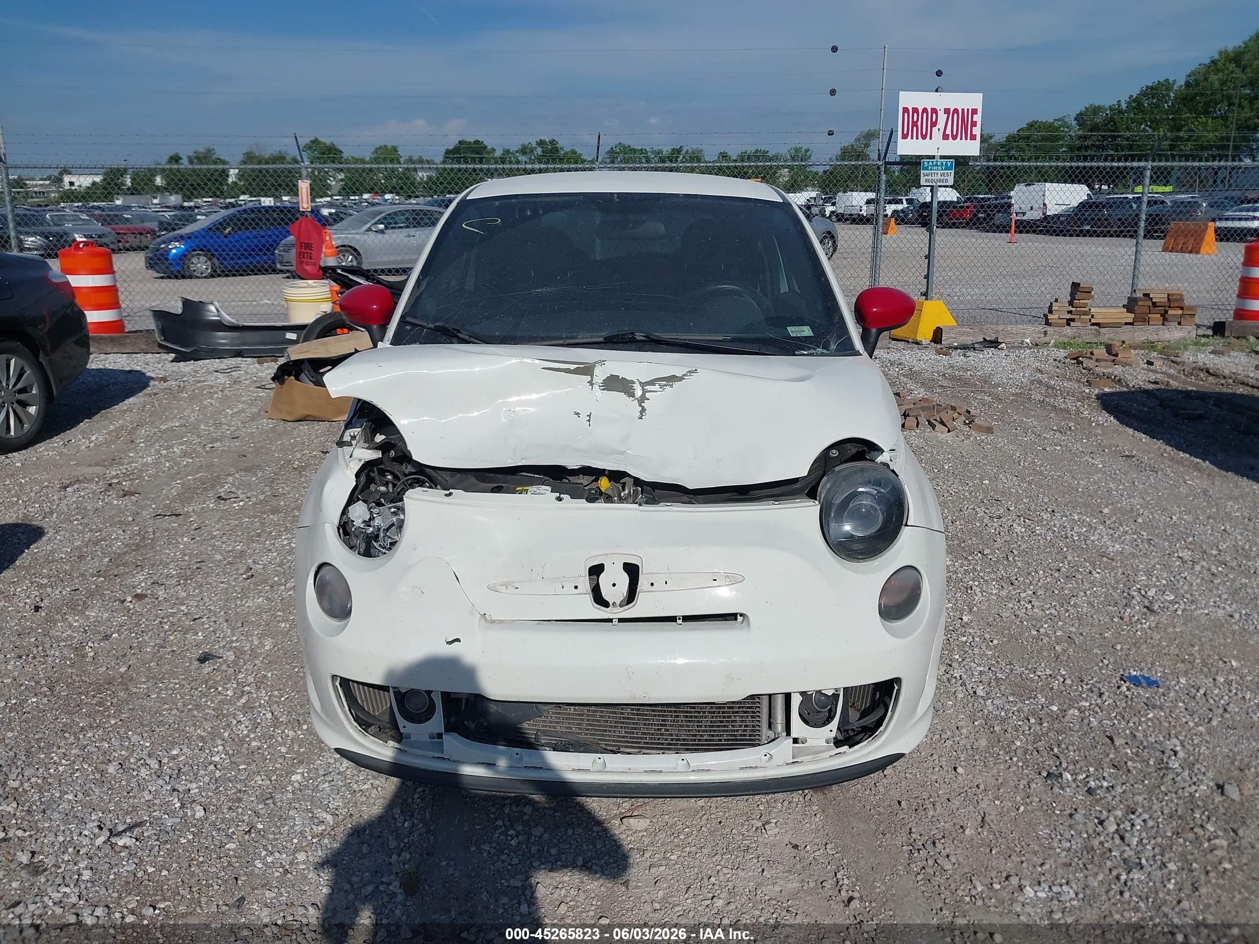 2015 Fiat 500 Turbo White vin: 3C3CFFHH0FT690129
