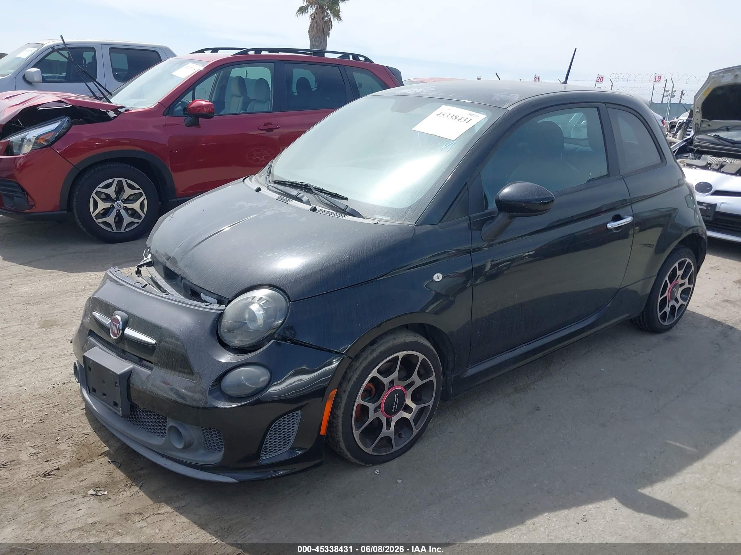 2015 Fiat 500 Turbo Black vin: 3C3CFFHH1FT689927