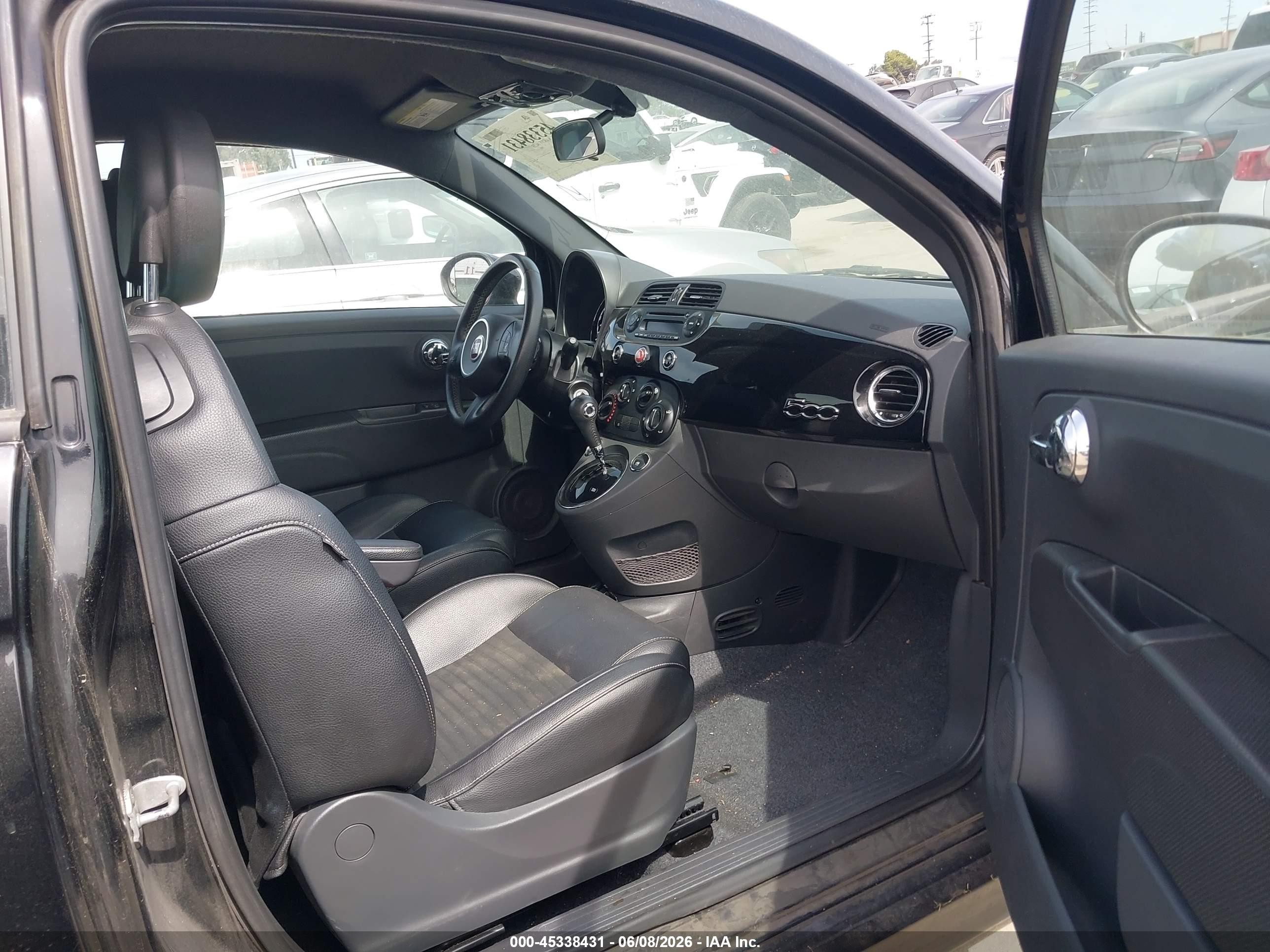 2015 Fiat 500 Turbo Black vin: 3C3CFFHH1FT689927