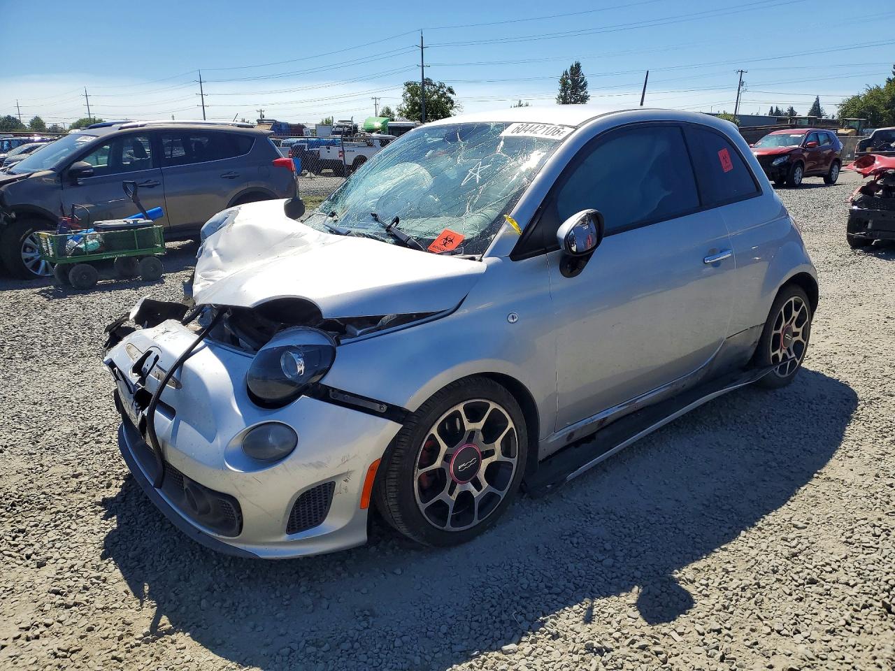 2013 Fiat 500 Sport Silver vin: 3C3CFFHH3DT554249
