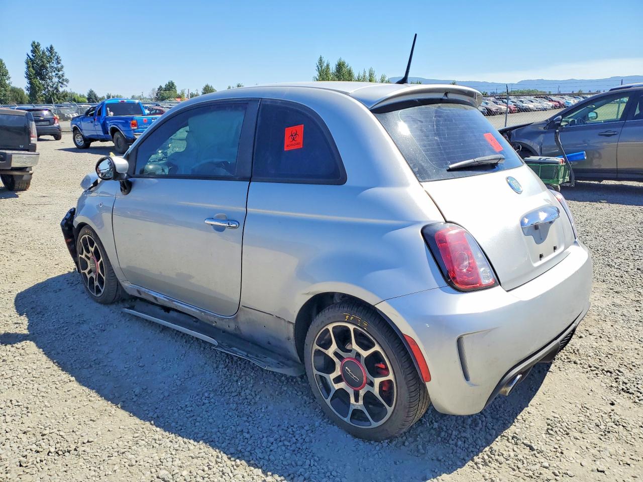 2013 Fiat 500 Sport Silver vin: 3C3CFFHH3DT554249
