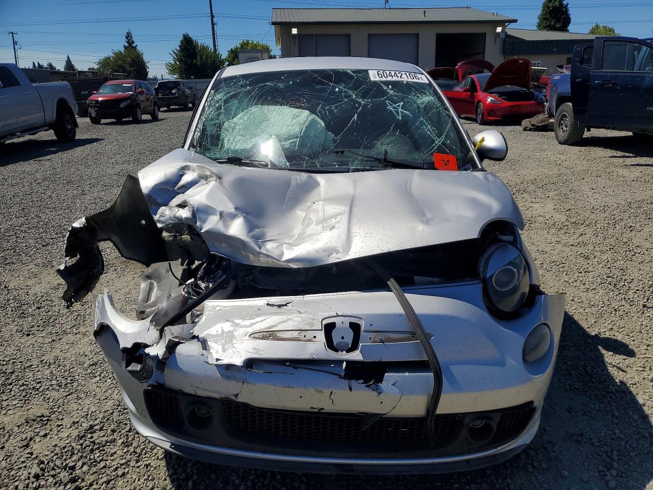 2013 Fiat 500 Sport Silver vin: 3C3CFFHH3DT554249