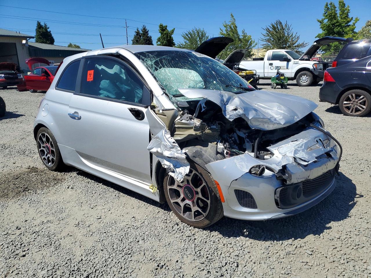 2013 Fiat 500 Sport Silver vin: 3C3CFFHH3DT554249
