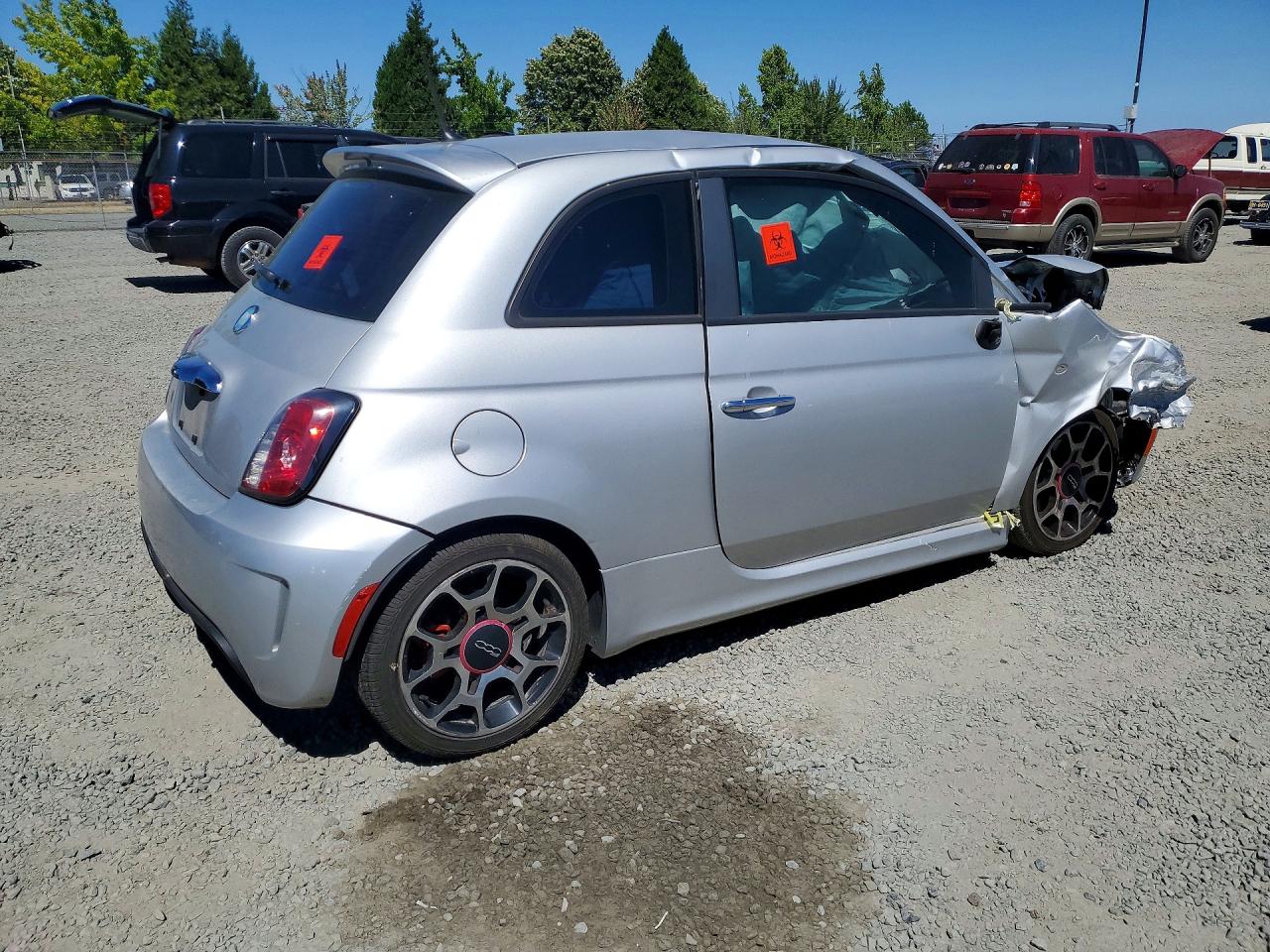 2013 Fiat 500 Sport Silver vin: 3C3CFFHH3DT554249