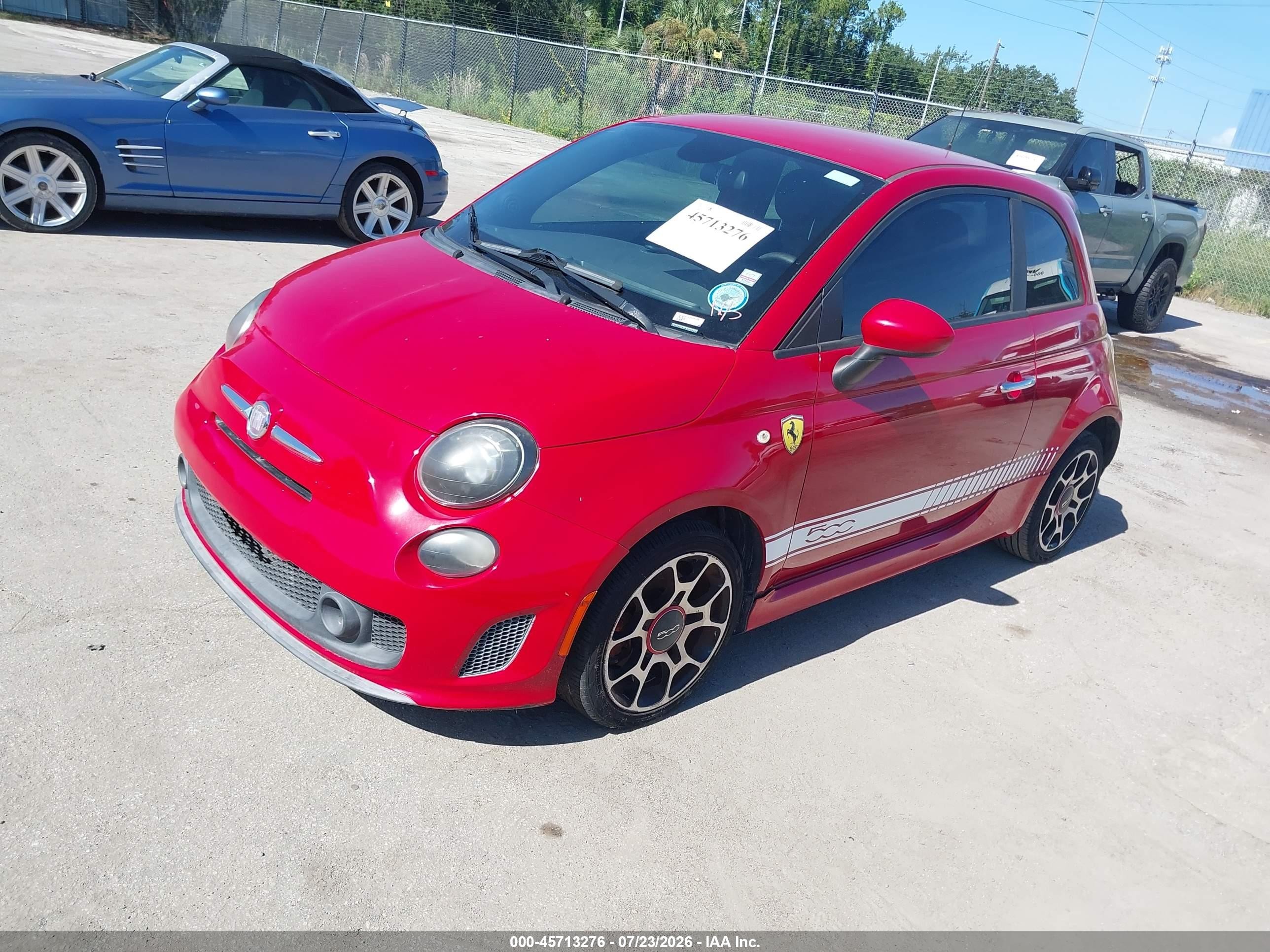 2015 Fiat 500 Turbo Red vin: 3C3CFFHH7FT568853
