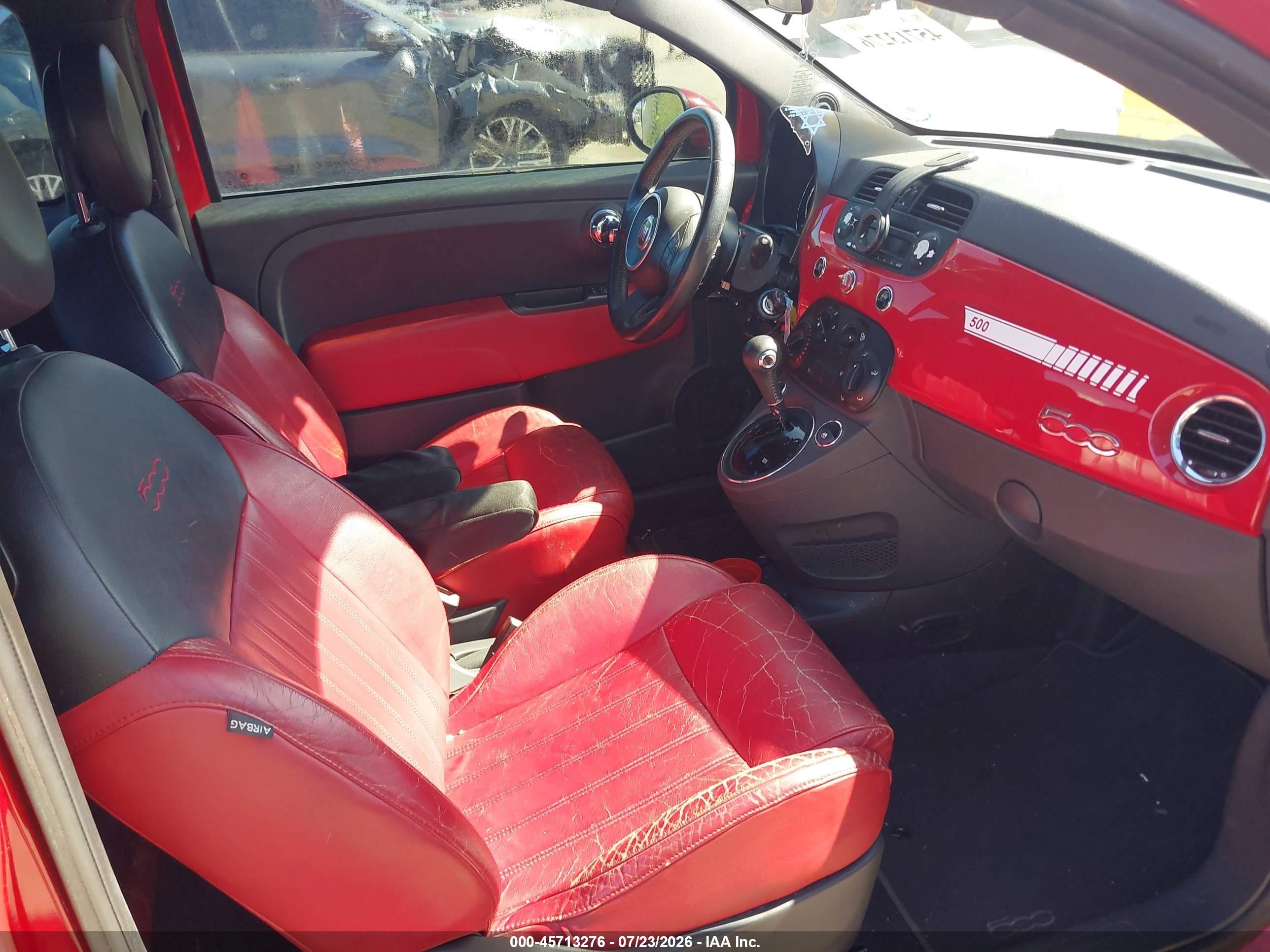 2015 Fiat 500 Turbo Red vin: 3C3CFFHH7FT568853
