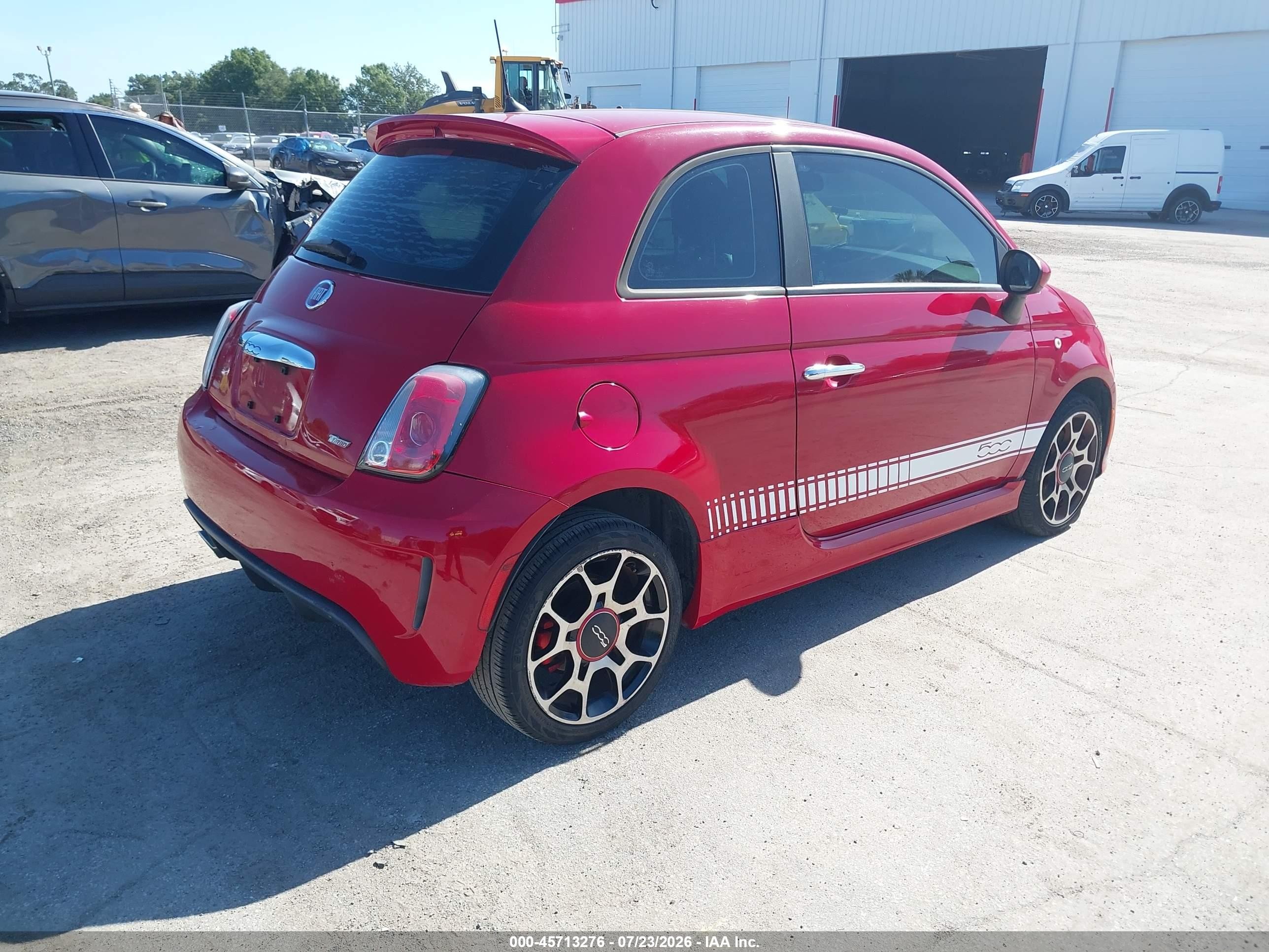 2015 Fiat 500 Turbo Red vin: 3C3CFFHH7FT568853