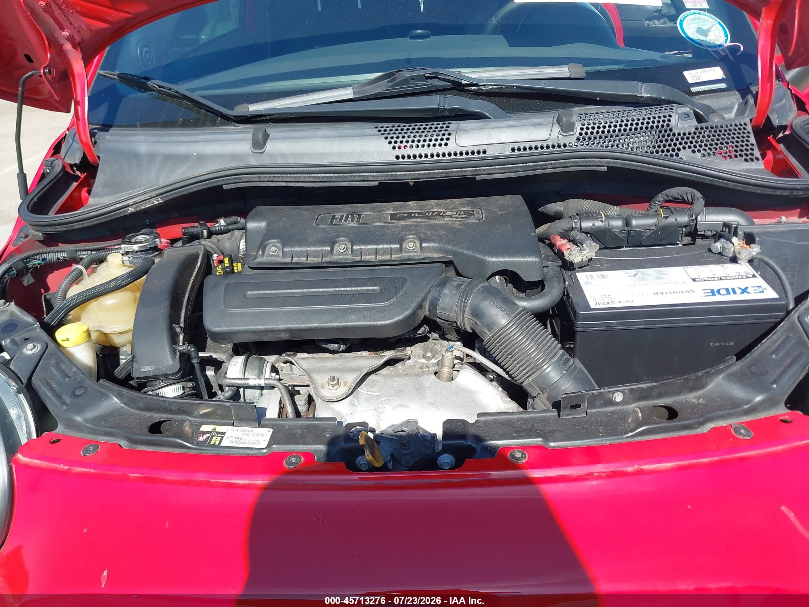 2015 Fiat 500 Turbo Red vin: 3C3CFFHH7FT568853