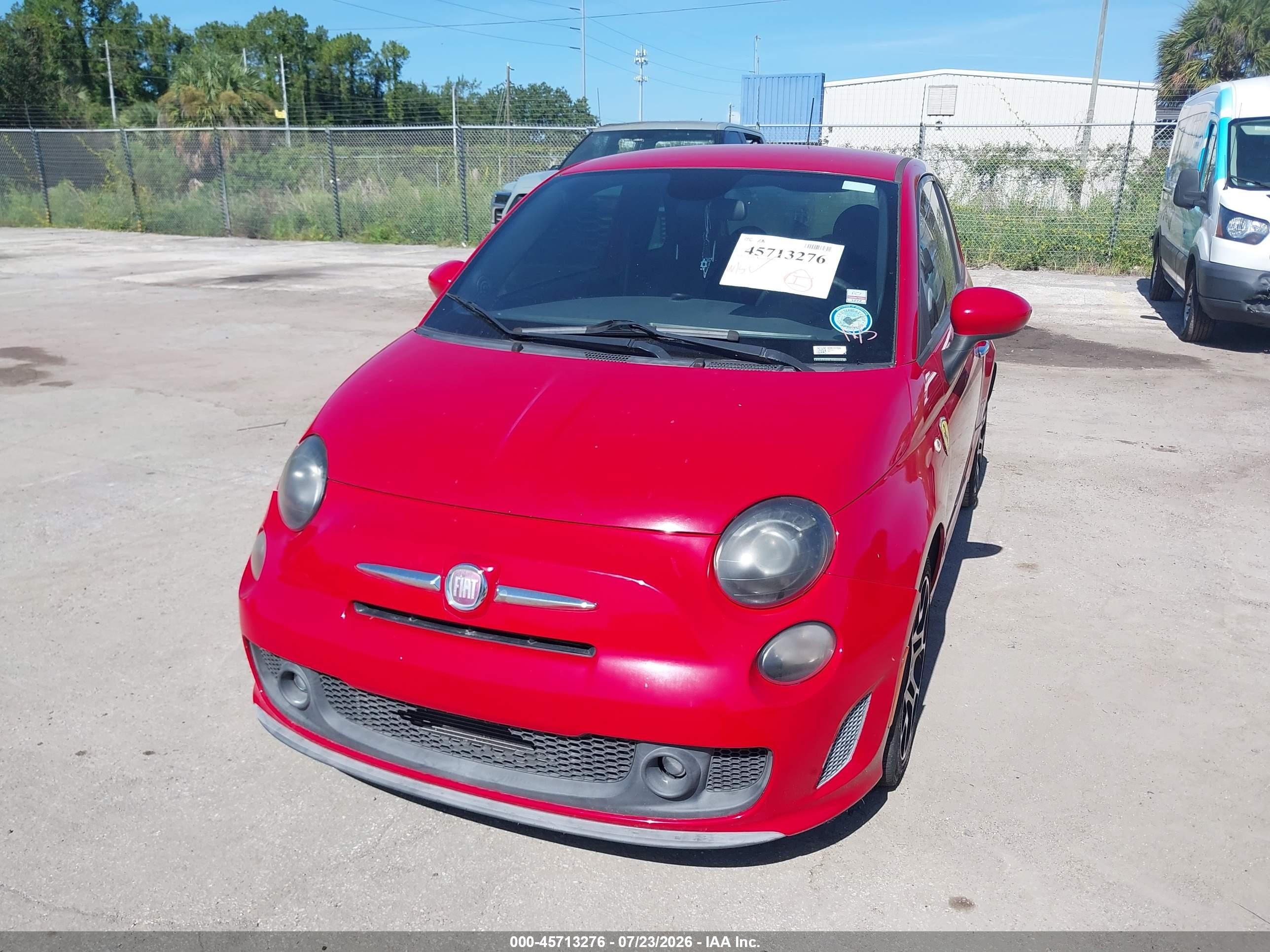 2015 Fiat 500 Turbo Red vin: 3C3CFFHH7FT568853
