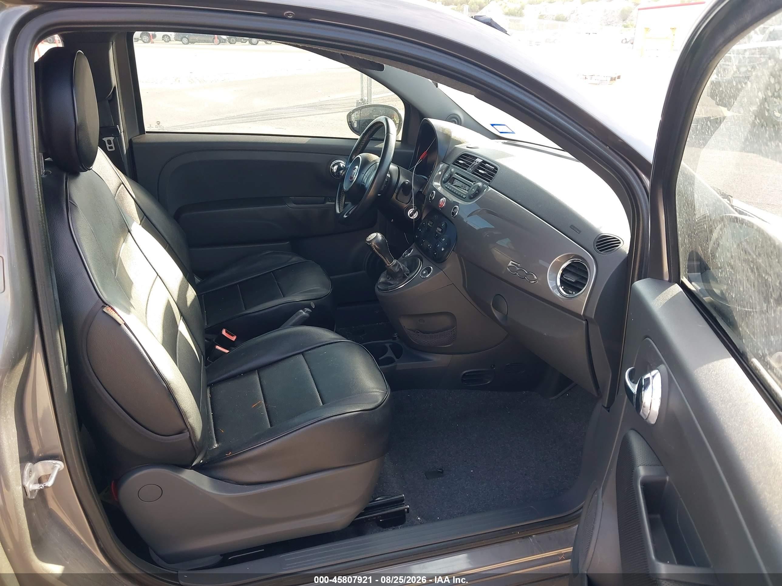 2013 Fiat 500 Turbo Gray vin: 3C3CFFHH9DT613532
