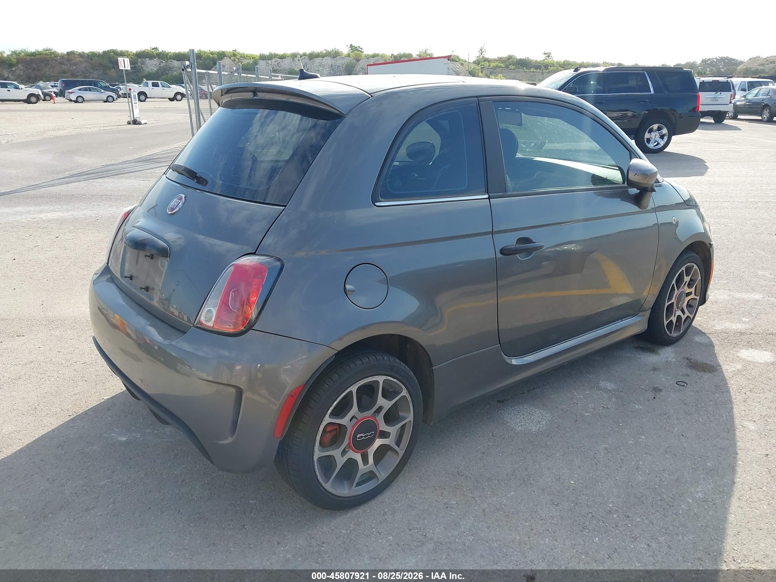2013 Fiat 500 Turbo Gray vin: 3C3CFFHH9DT613532