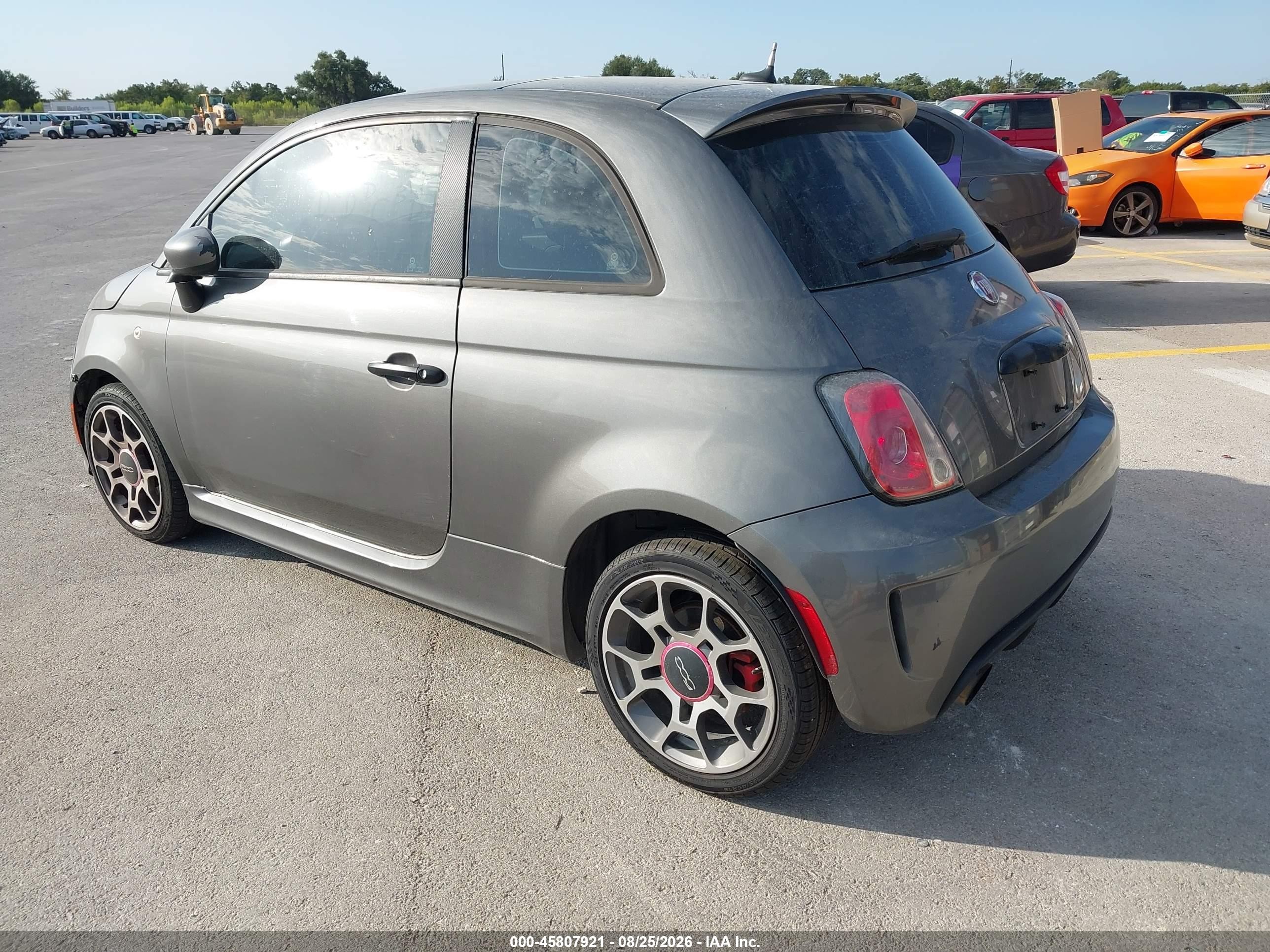 2013 Fiat 500 Turbo Gray vin: 3C3CFFHH9DT613532
