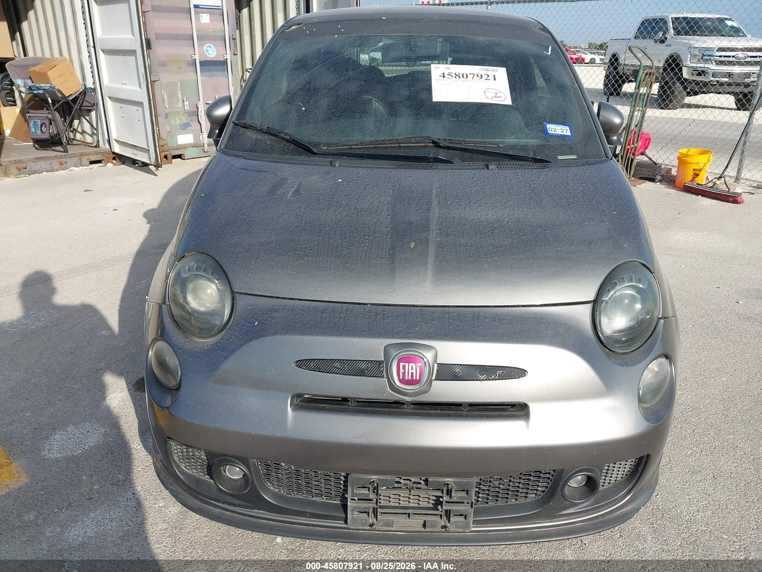 2013 Fiat 500 Turbo Gray vin: 3C3CFFHH9DT613532