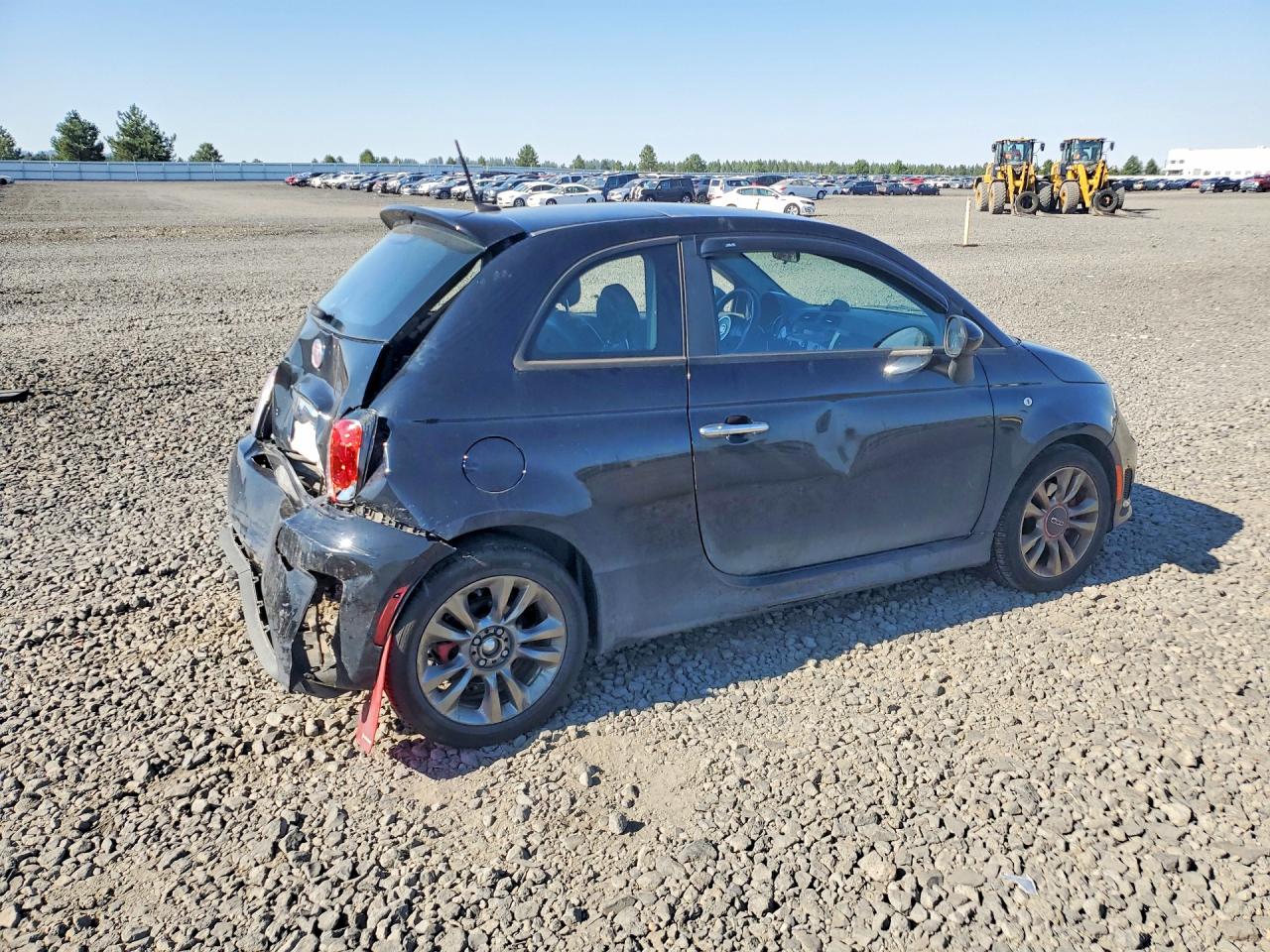 2015 Fiat 500 Sport Black vin: 3C3CFFHH9FT586223