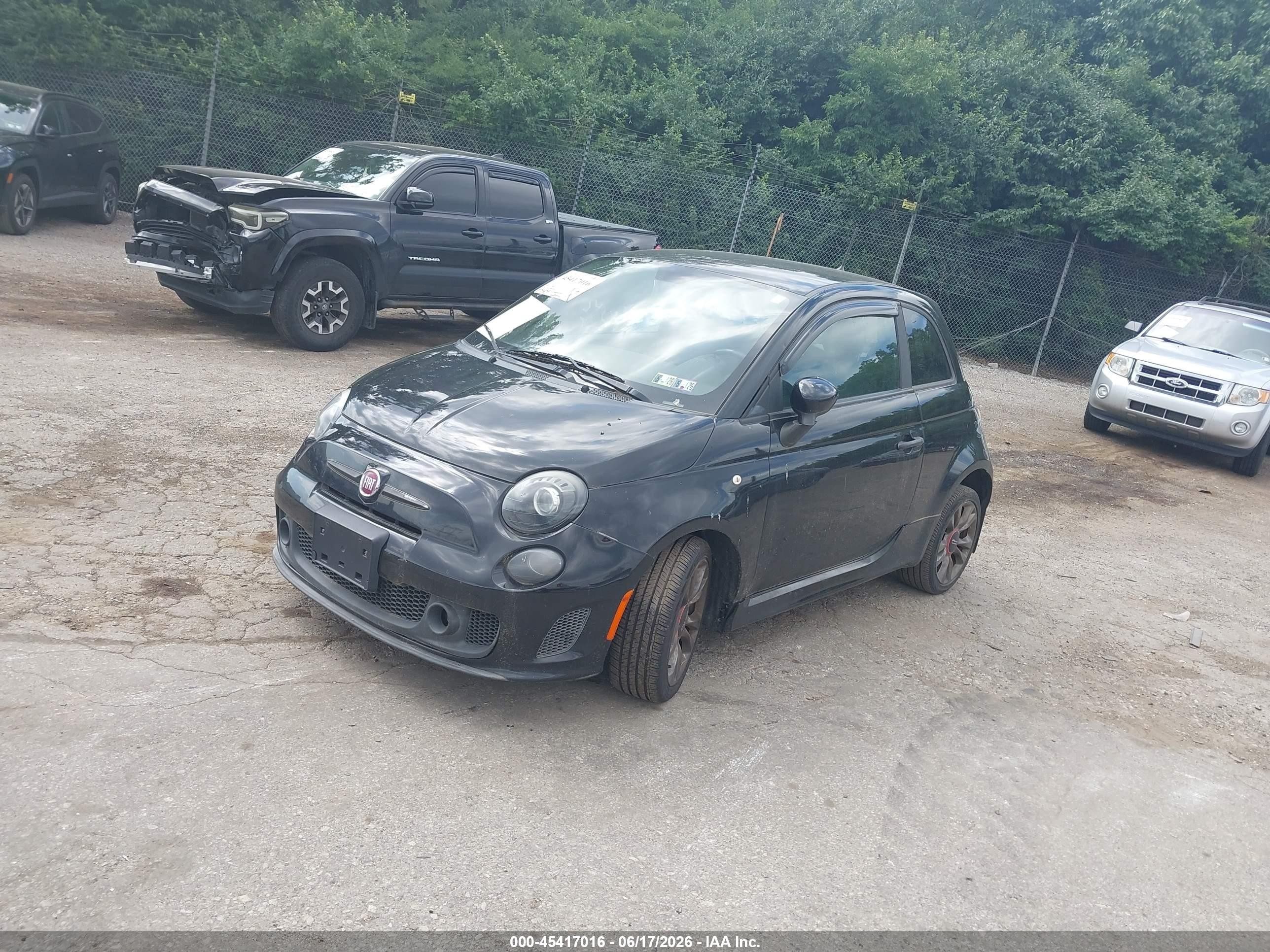 2015 Fiat 500 Turbo Black vin: 3C3CFFHHXFT534700