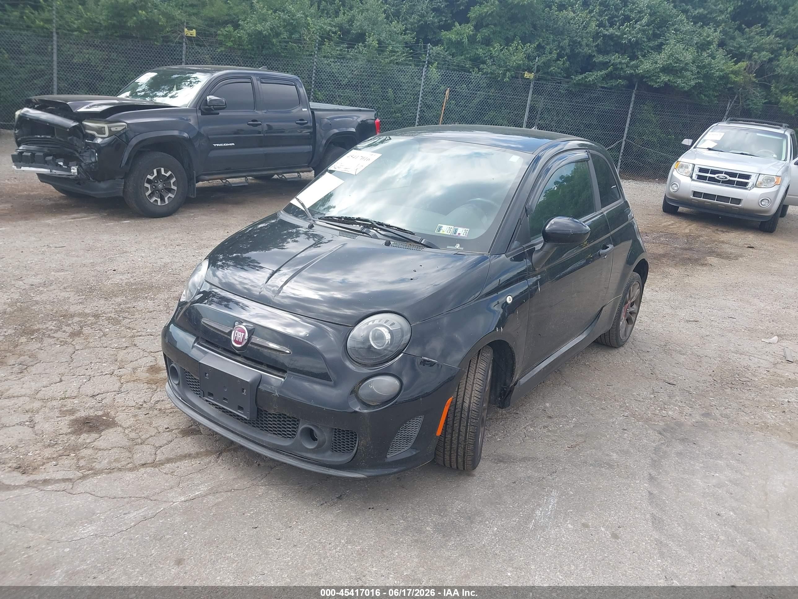 2015 Fiat 500 Turbo Black vin: 3C3CFFHHXFT534700