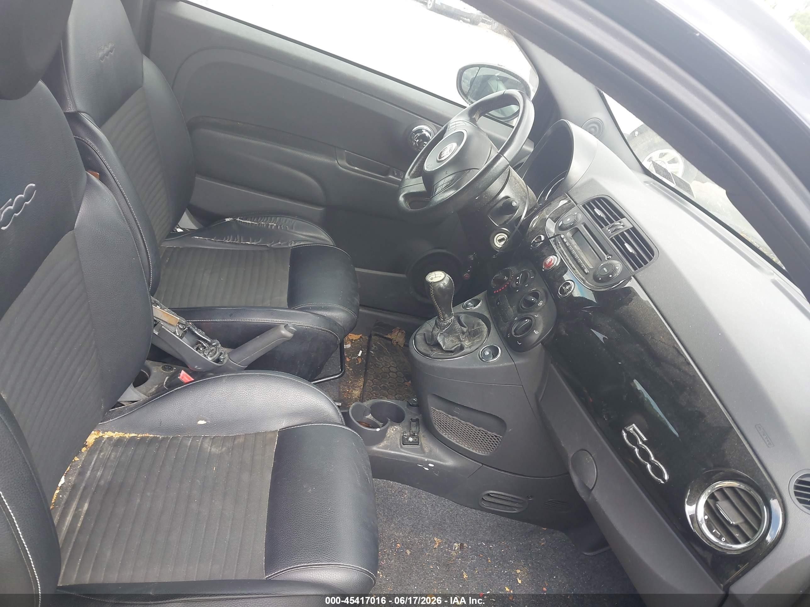 2015 Fiat 500 Turbo Black vin: 3C3CFFHHXFT534700