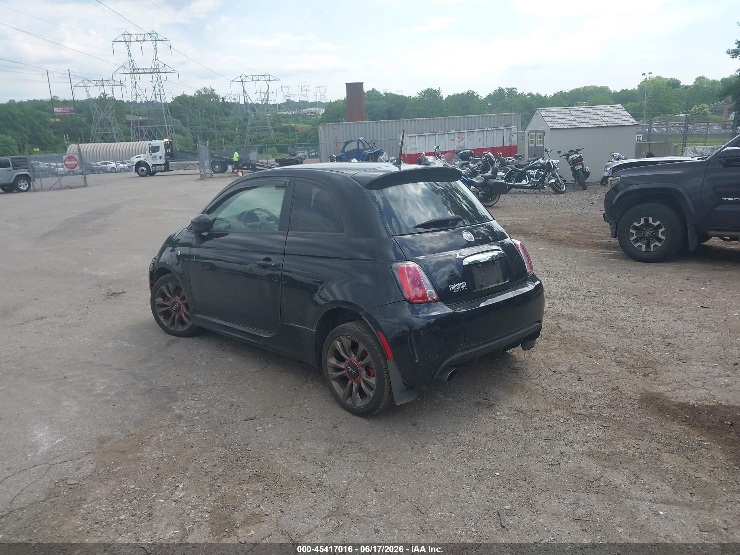 2015 Fiat 500 Turbo Black vin: 3C3CFFHHXFT534700