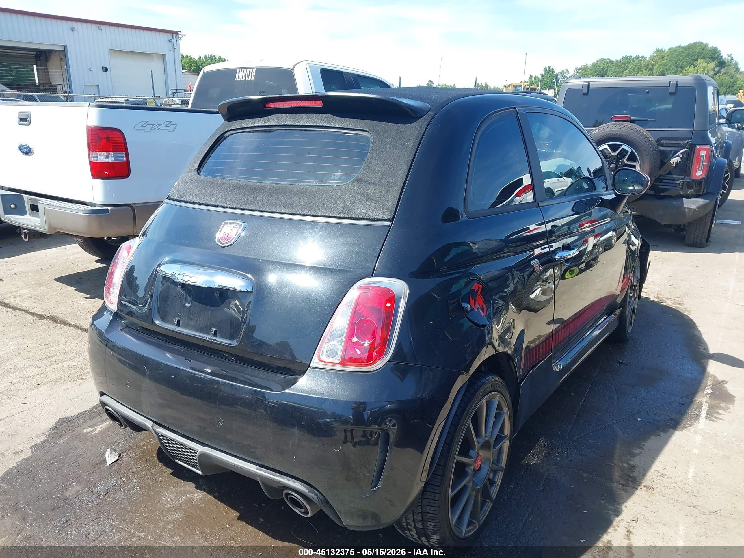 2013 Fiat 500c Abarth Black vin: 3C3CFFJH3DT666950