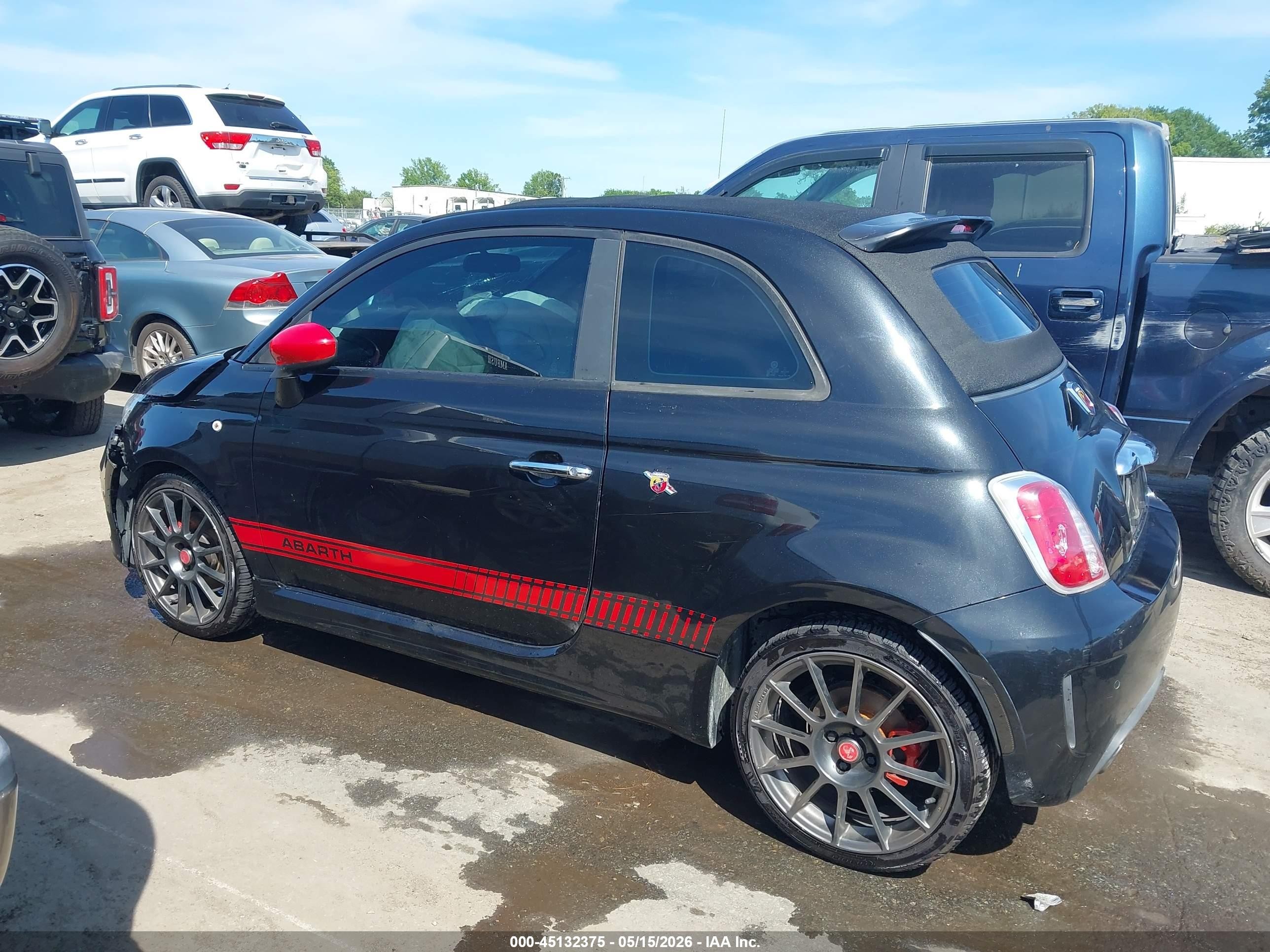 2013 Fiat 500c Abarth Black vin: 3C3CFFJH3DT666950