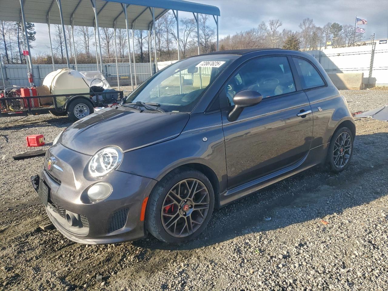 2015 Fiat 500 Abarth Gray vin: 3C3CFFJH3FT643056