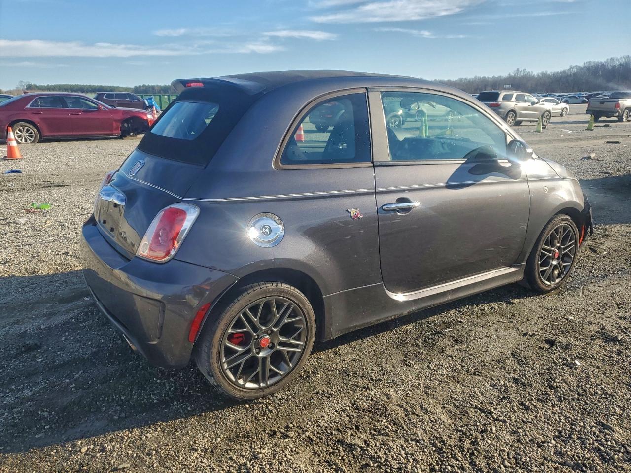 2015 Fiat 500 Abarth Gray vin: 3C3CFFJH3FT643056