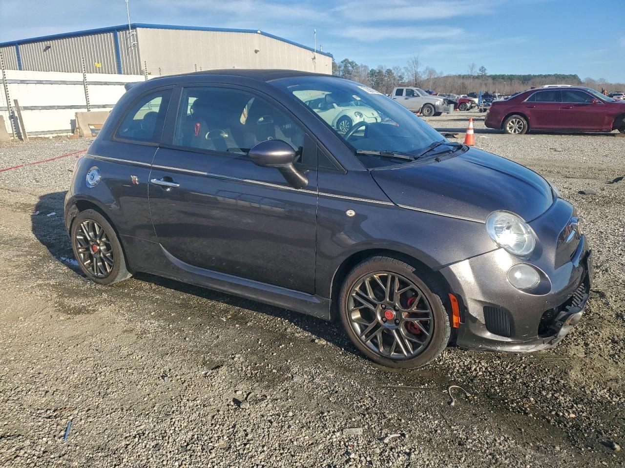2015 Fiat 500 Abarth Gray vin: 3C3CFFJH3FT643056
