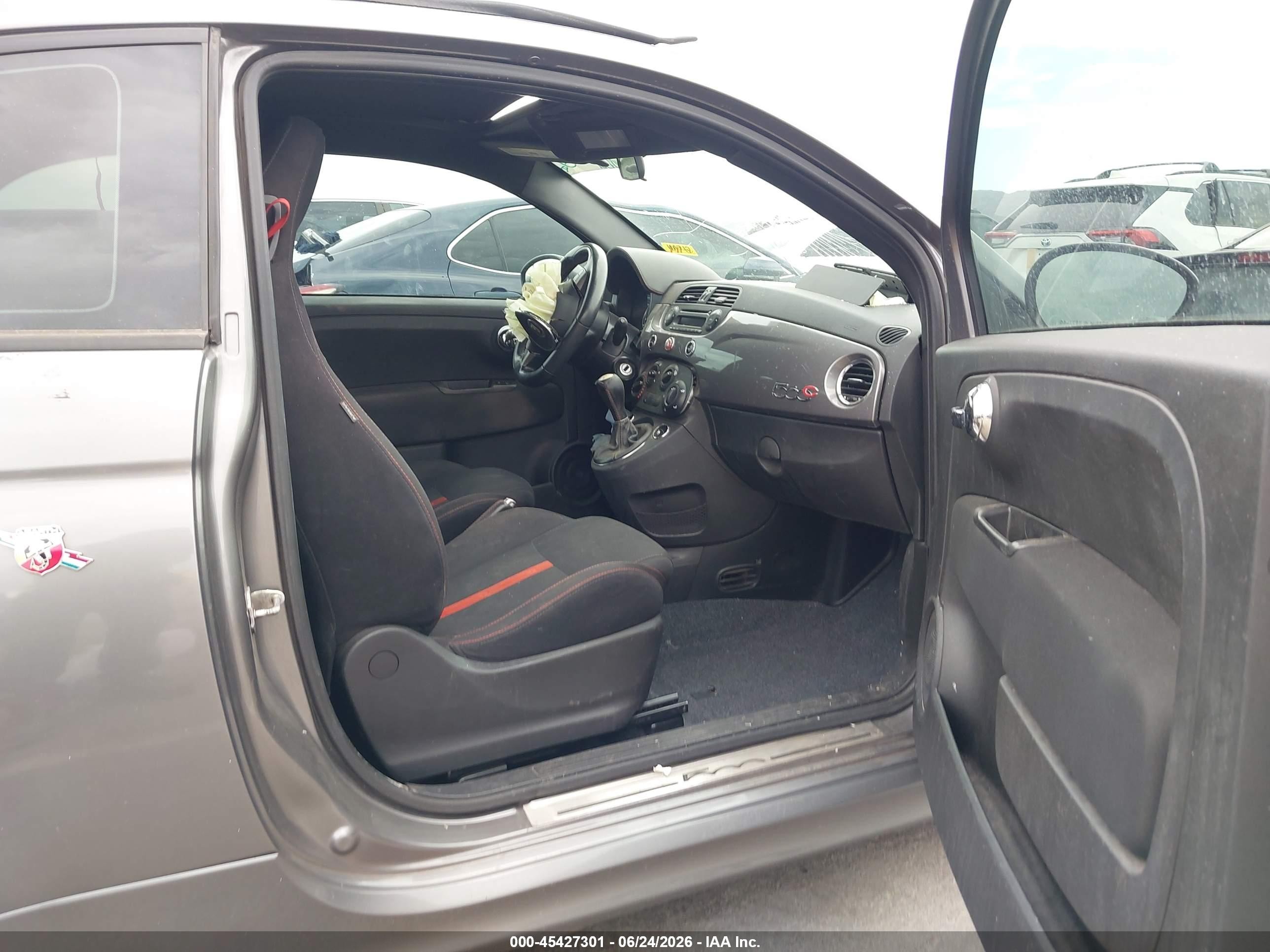 2013 Fiat 500c Abarth Gray vin: 3C3CFFJH6DT741950