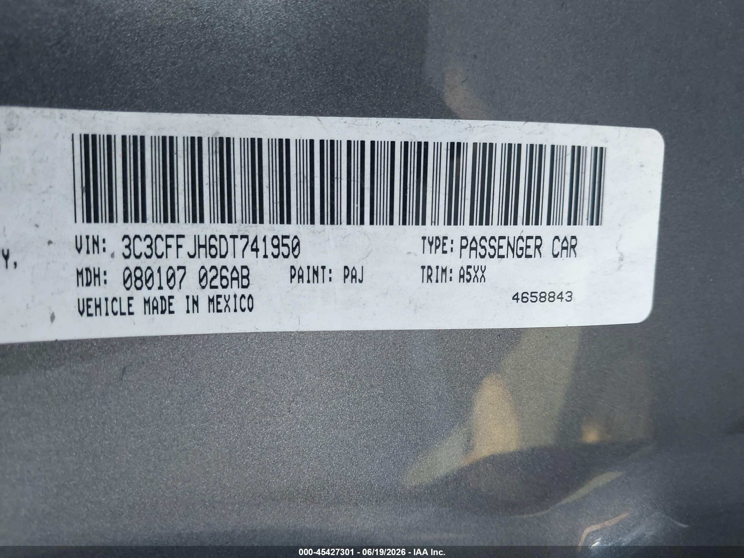 2013 Fiat 500c Abarth Gray vin: 3C3CFFJH6DT741950