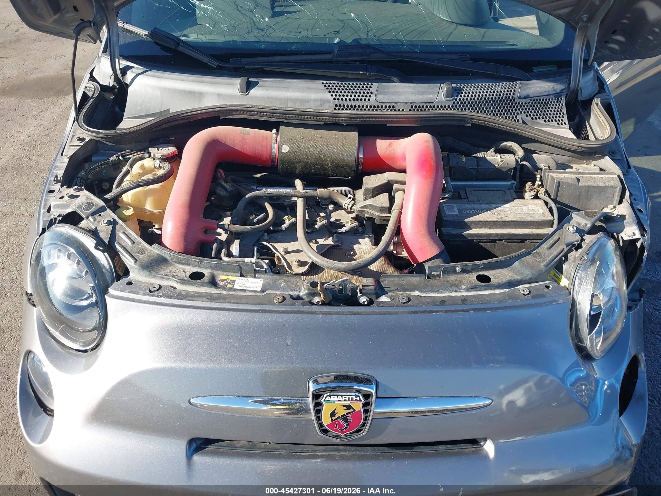 2013 Fiat 500c Abarth Gray vin: 3C3CFFJH6DT741950