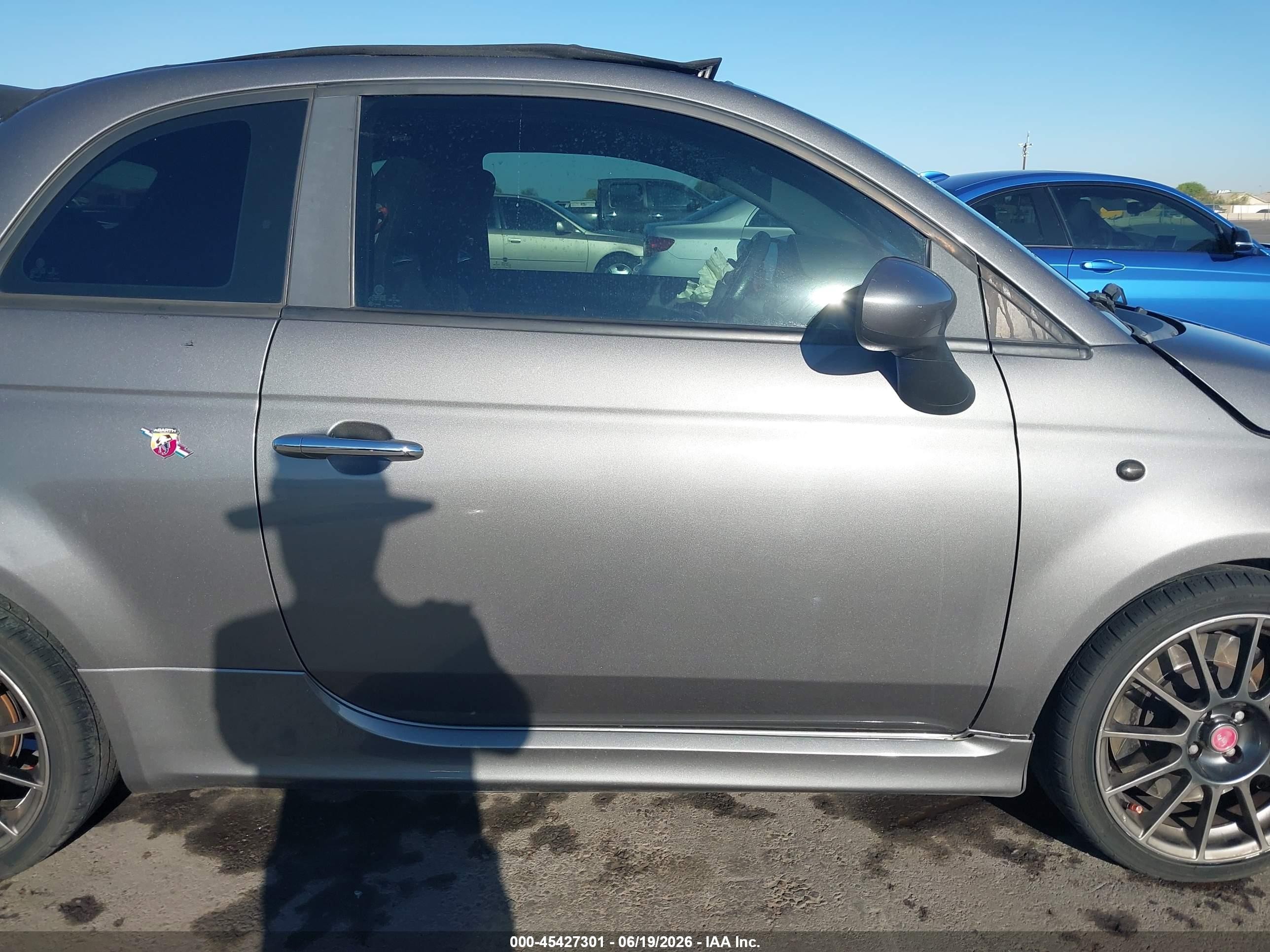 2013 Fiat 500c Abarth Gray vin: 3C3CFFJH6DT741950