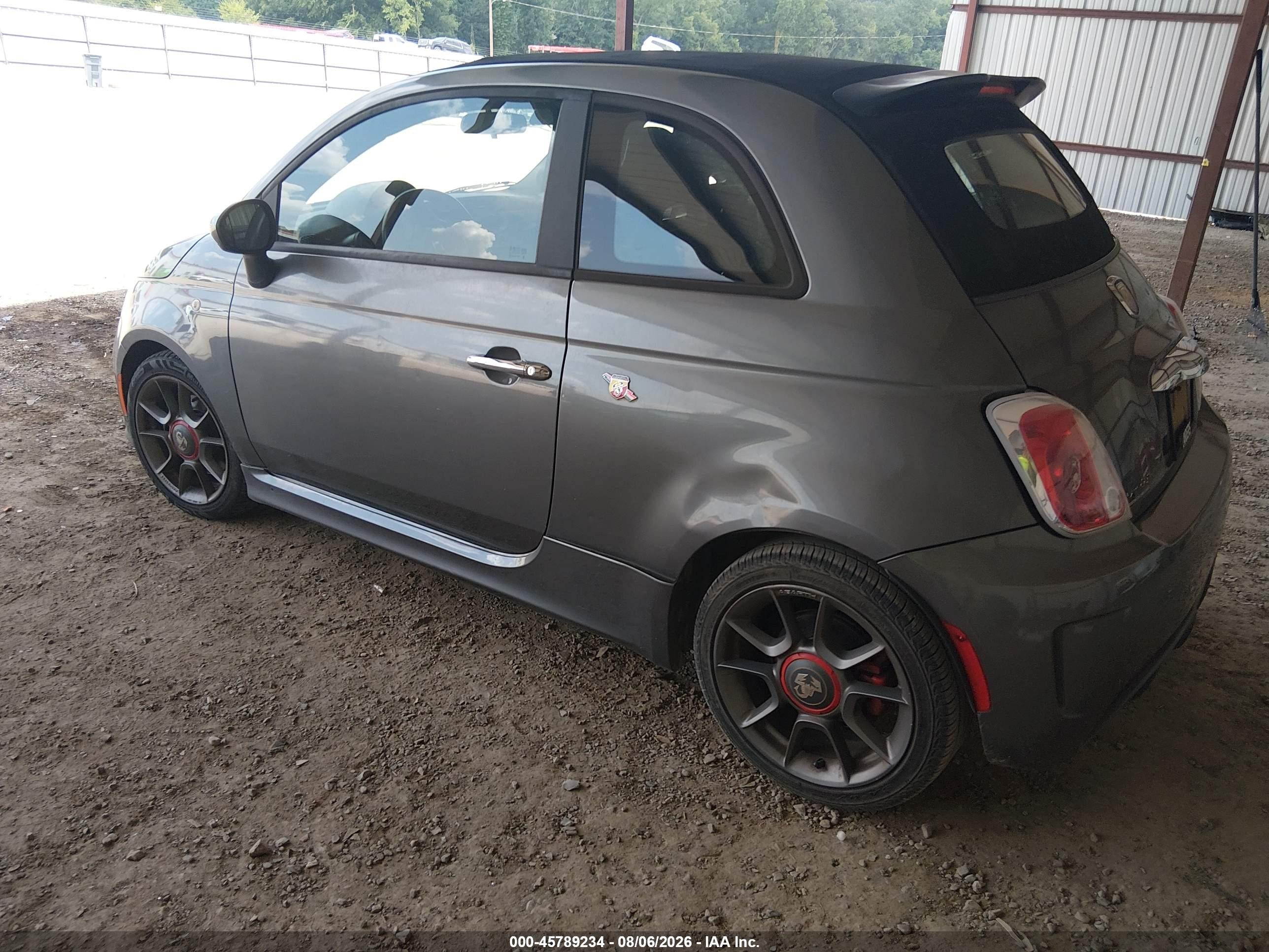 2013 Fiat 500c Abarth Gray vin: 3C3CFFJH9DT718551