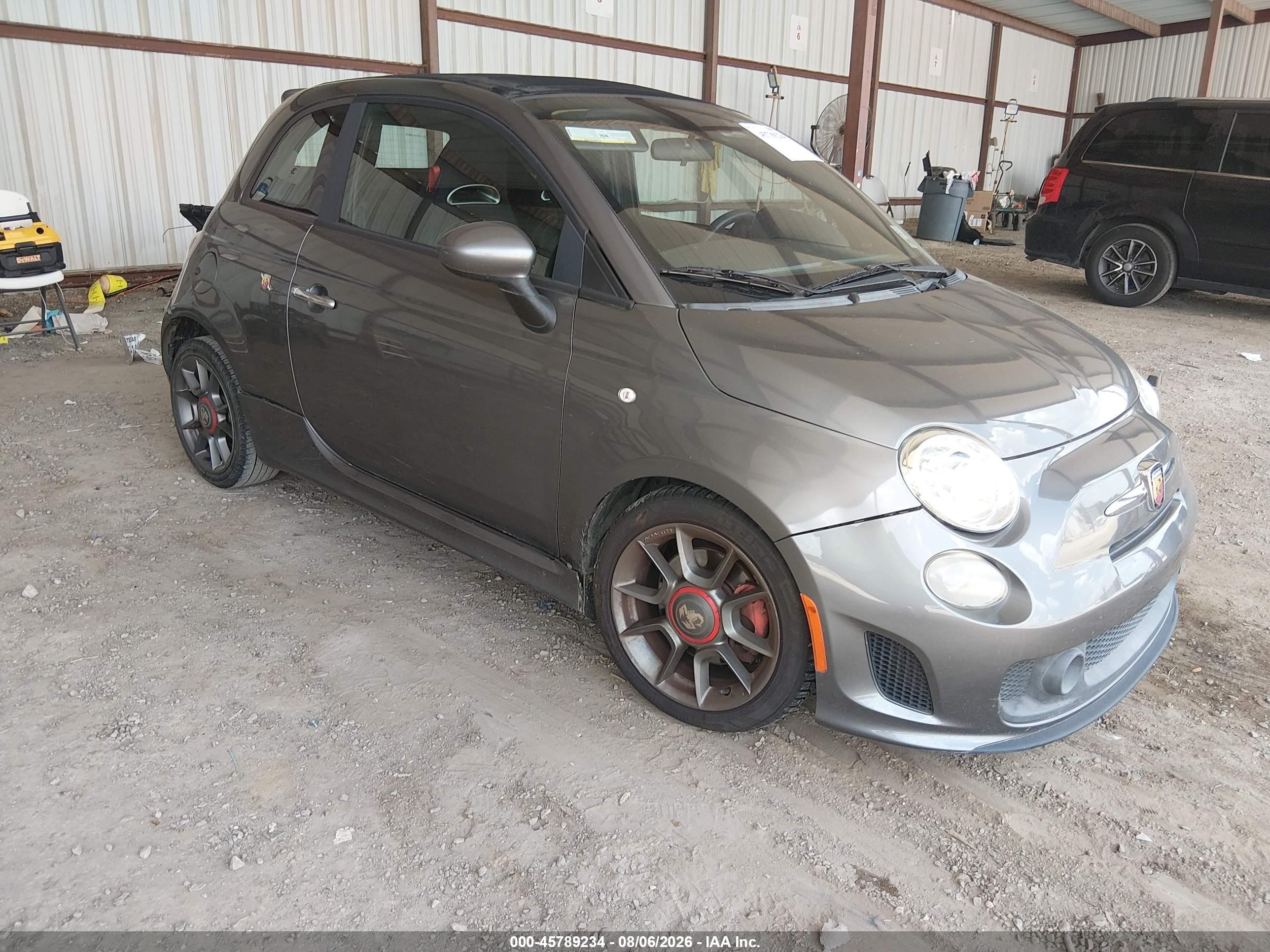 2013 Fiat 500c Abarth Gray vin: 3C3CFFJH9DT718551