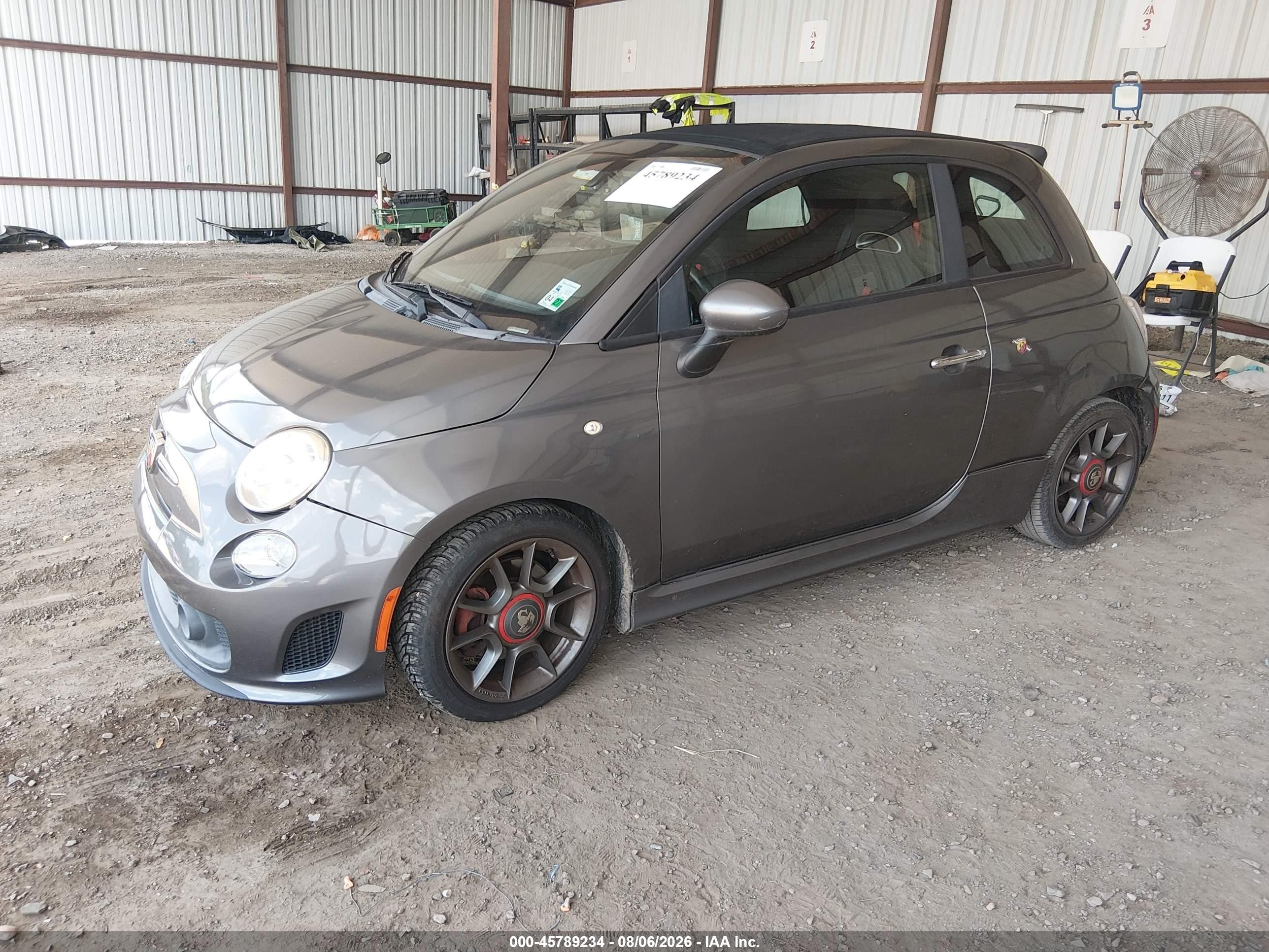 2013 Fiat 500c Abarth Gray vin: 3C3CFFJH9DT718551