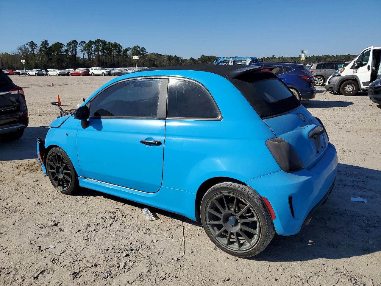 2013 Fiat 500 Abarth Blue vin: 3C3CFFJHXDT646551