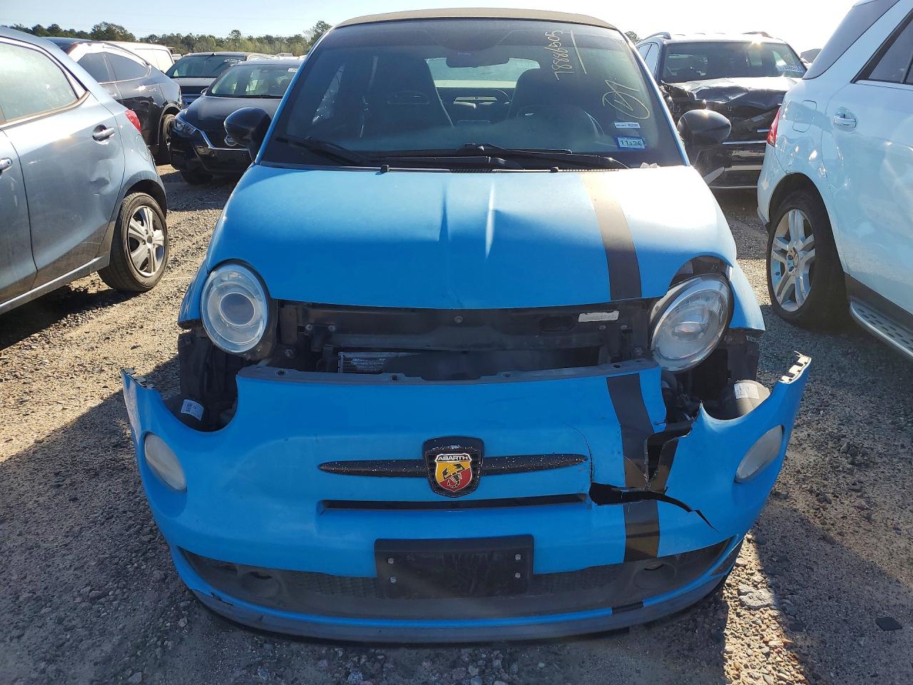 2013 Fiat 500 Abarth Blue vin: 3C3CFFJHXDT646551