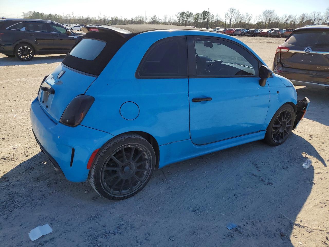 2013 Fiat 500 Abarth Blue vin: 3C3CFFJHXDT646551