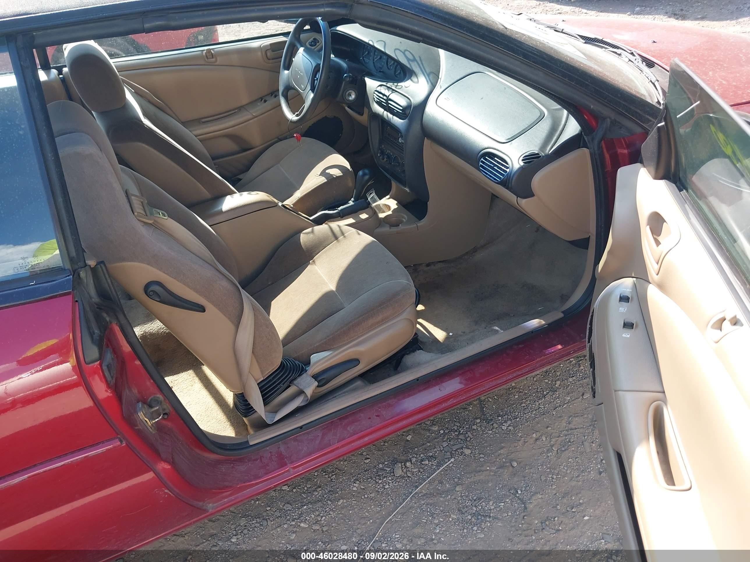 1997 Chrysler Sebring Jx Red vin: 3C3EL45H2VT562659