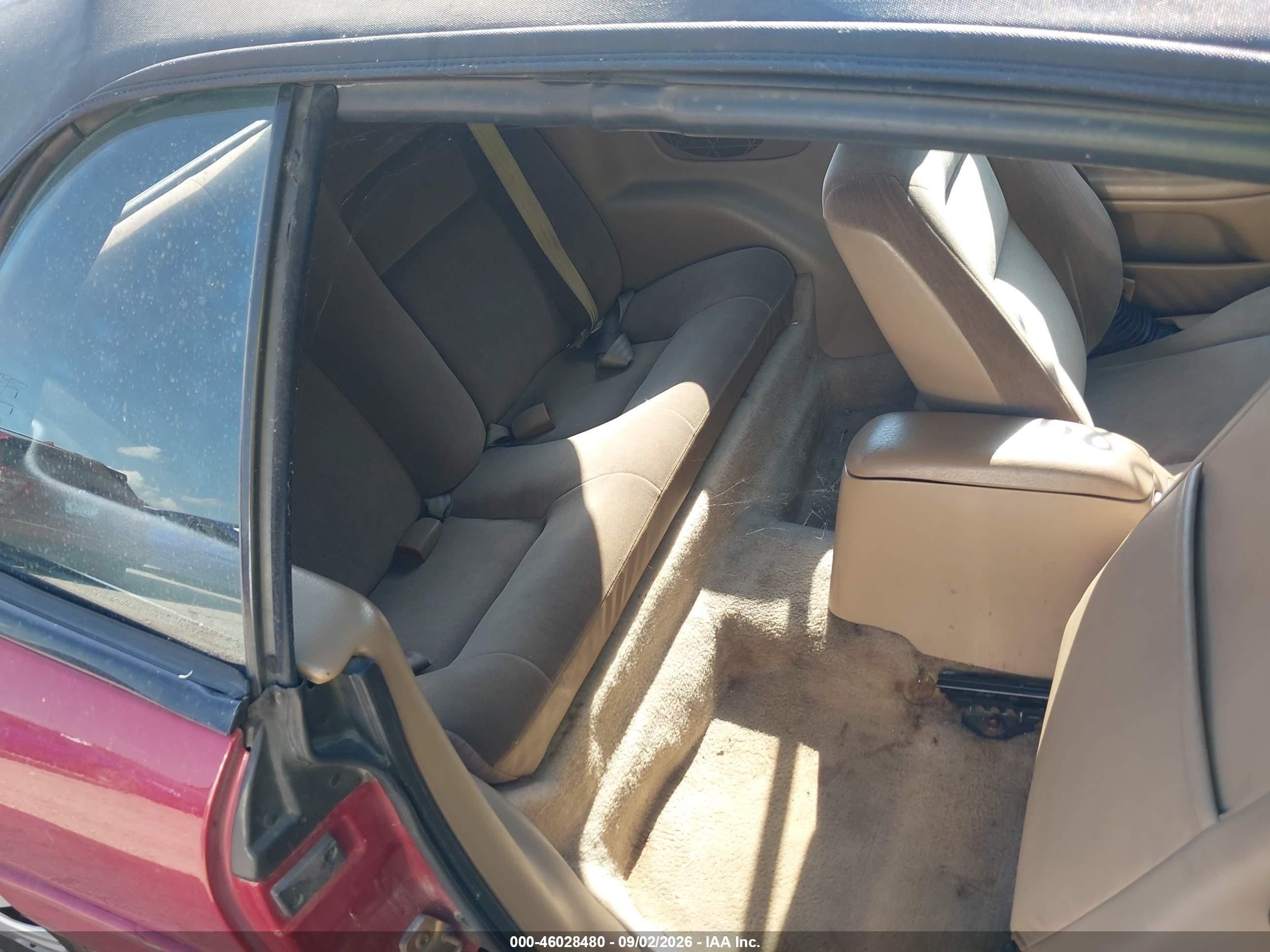 1997 Chrysler Sebring Jx Red vin: 3C3EL45H2VT562659