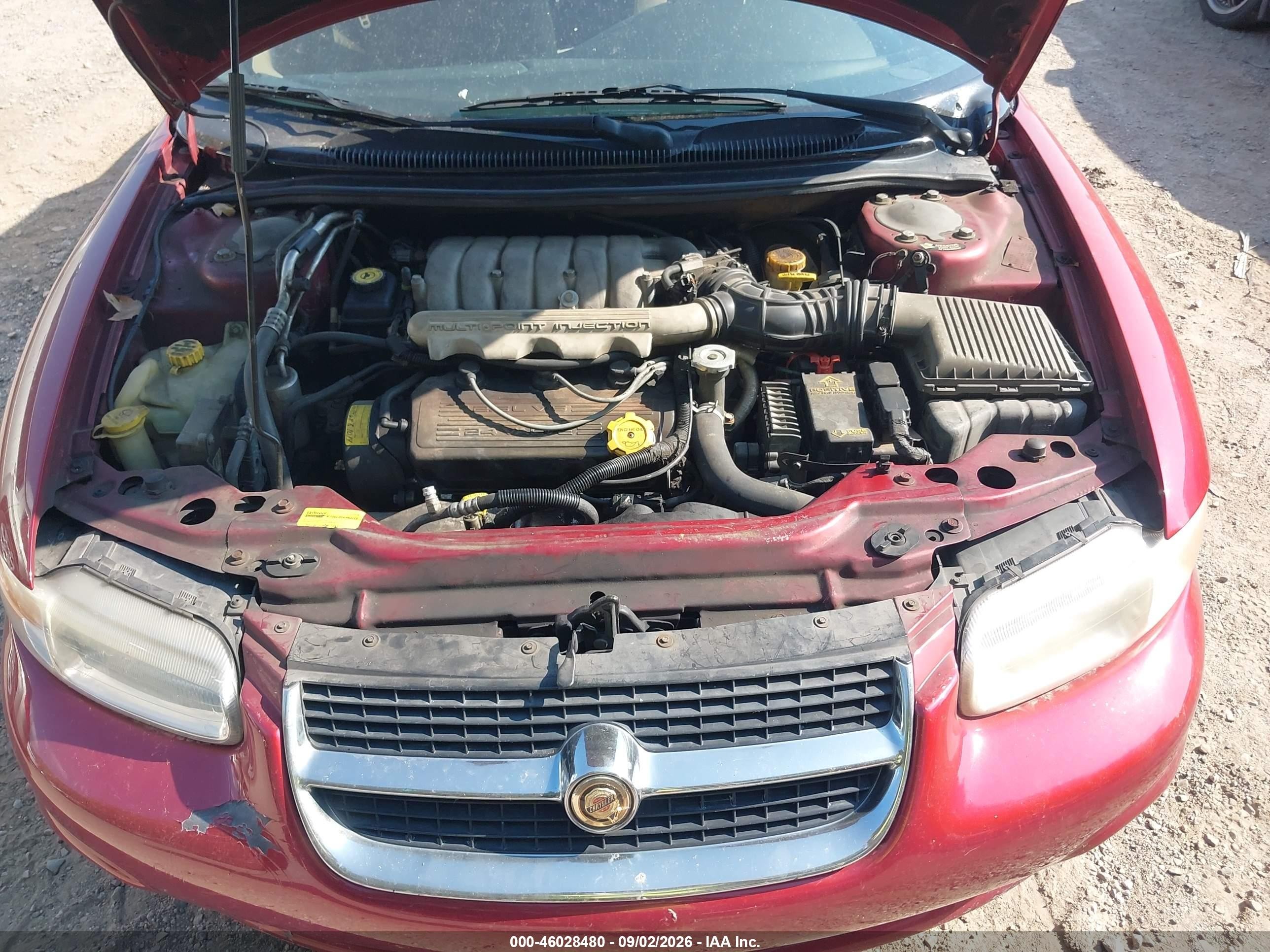 1997 Chrysler Sebring Jx Red vin: 3C3EL45H2VT562659