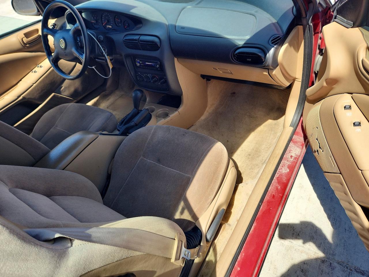 2000 Chrysler Sebring Jx Red vin: 3C3EL45H3YT260947