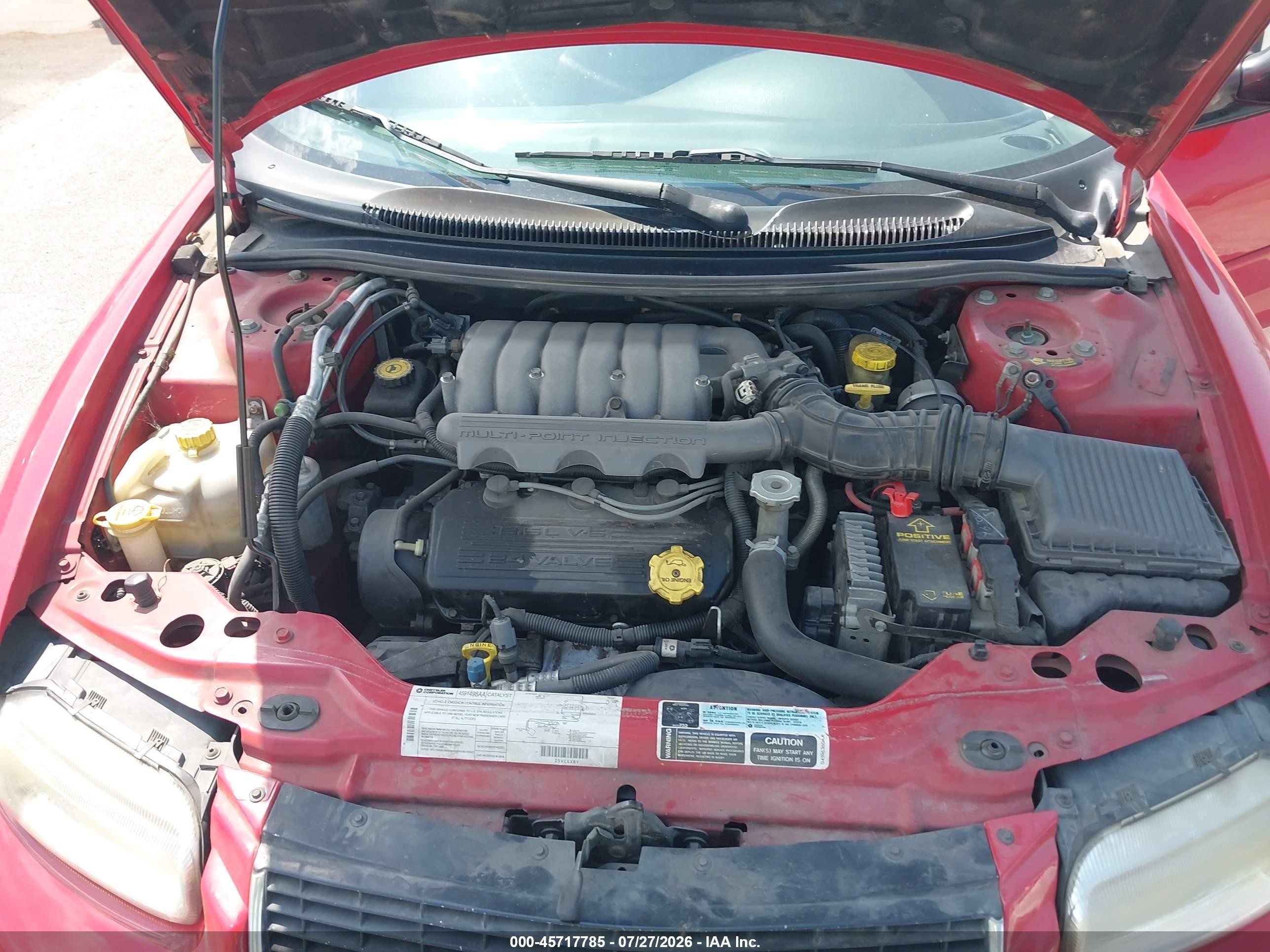1999 Chrysler Sebring Jx Red vin: 3C3EL45H9XT207880