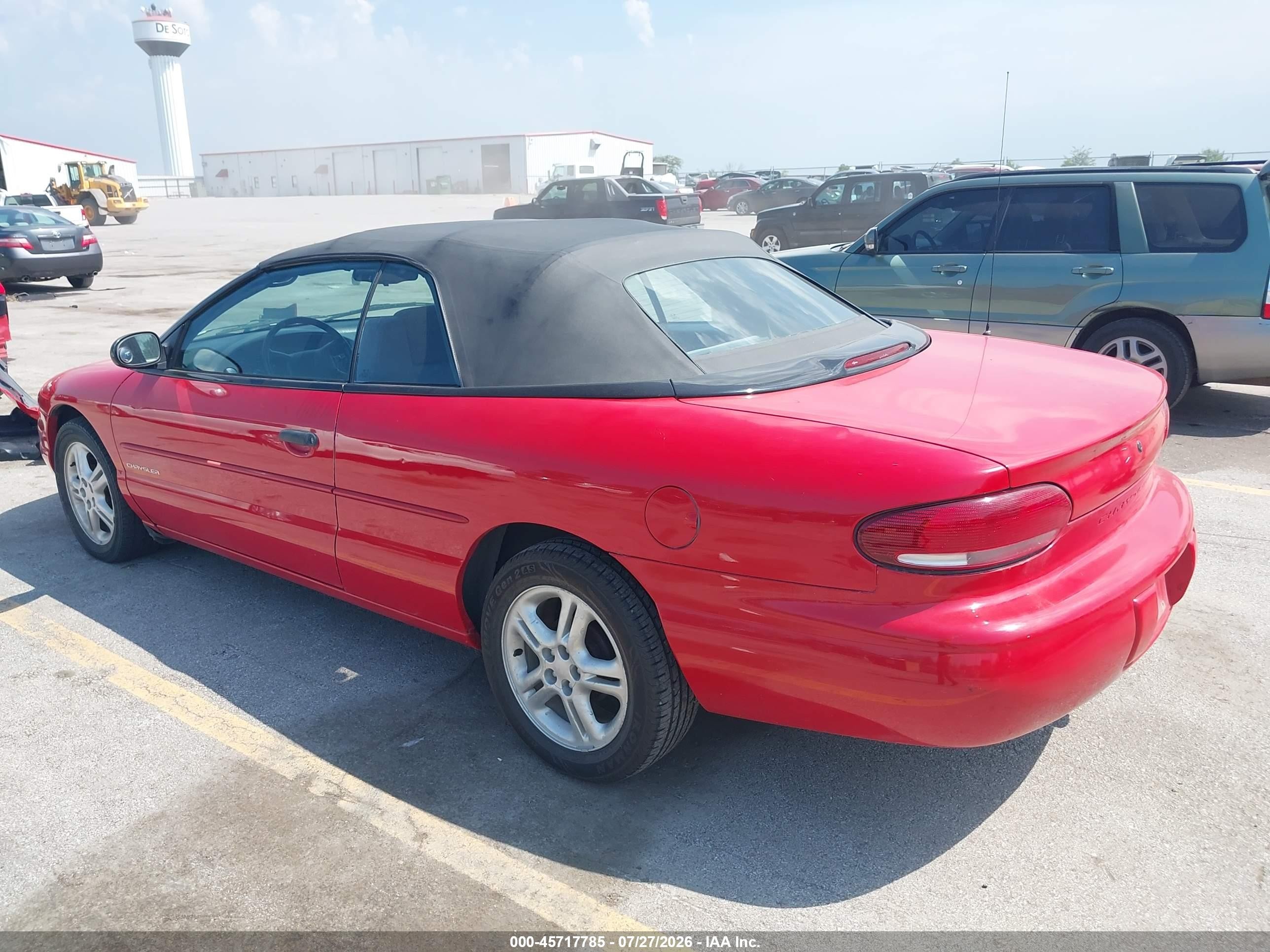 1999 Chrysler Sebring Jx Red vin: 3C3EL45H9XT207880